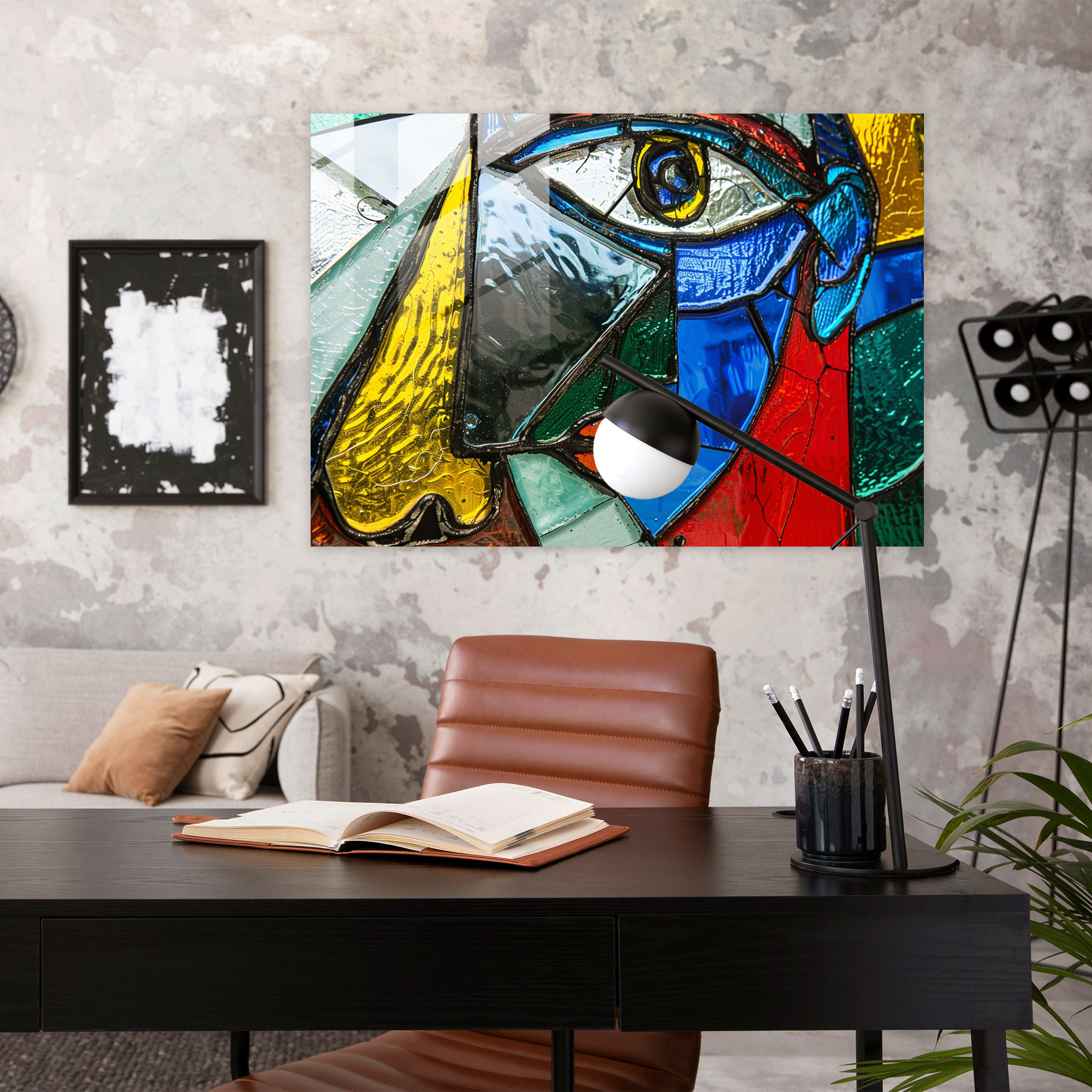 Pablo Picasso Modernist Glass Art - Pablo Picasso, Portrait Art, Glass Art, Contemporary Art