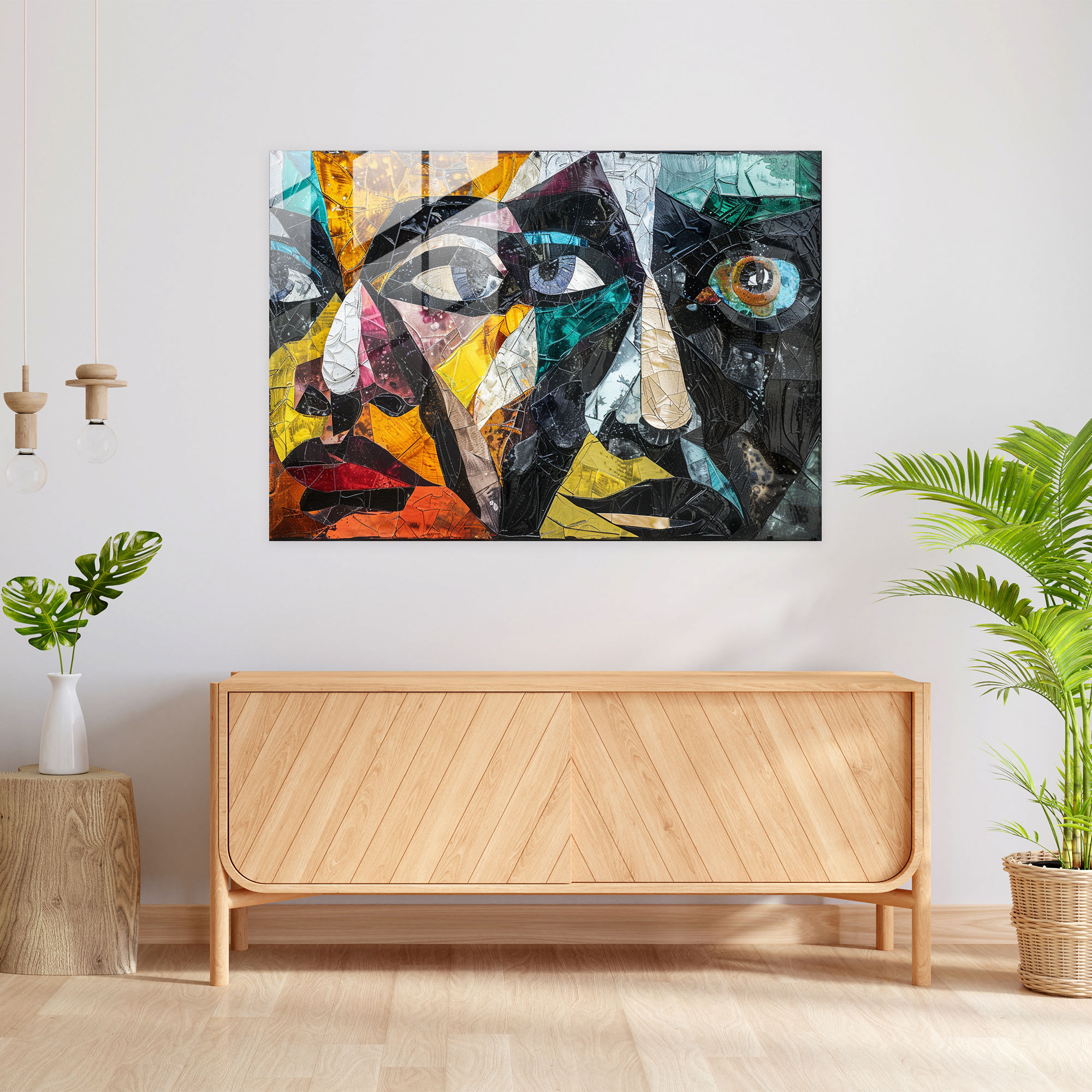 Pablo Picasso Expressionist Glass Wall Art - Pablo Picasso, Wall Decoration, Emotive Brushstrokes, Dynamic Art