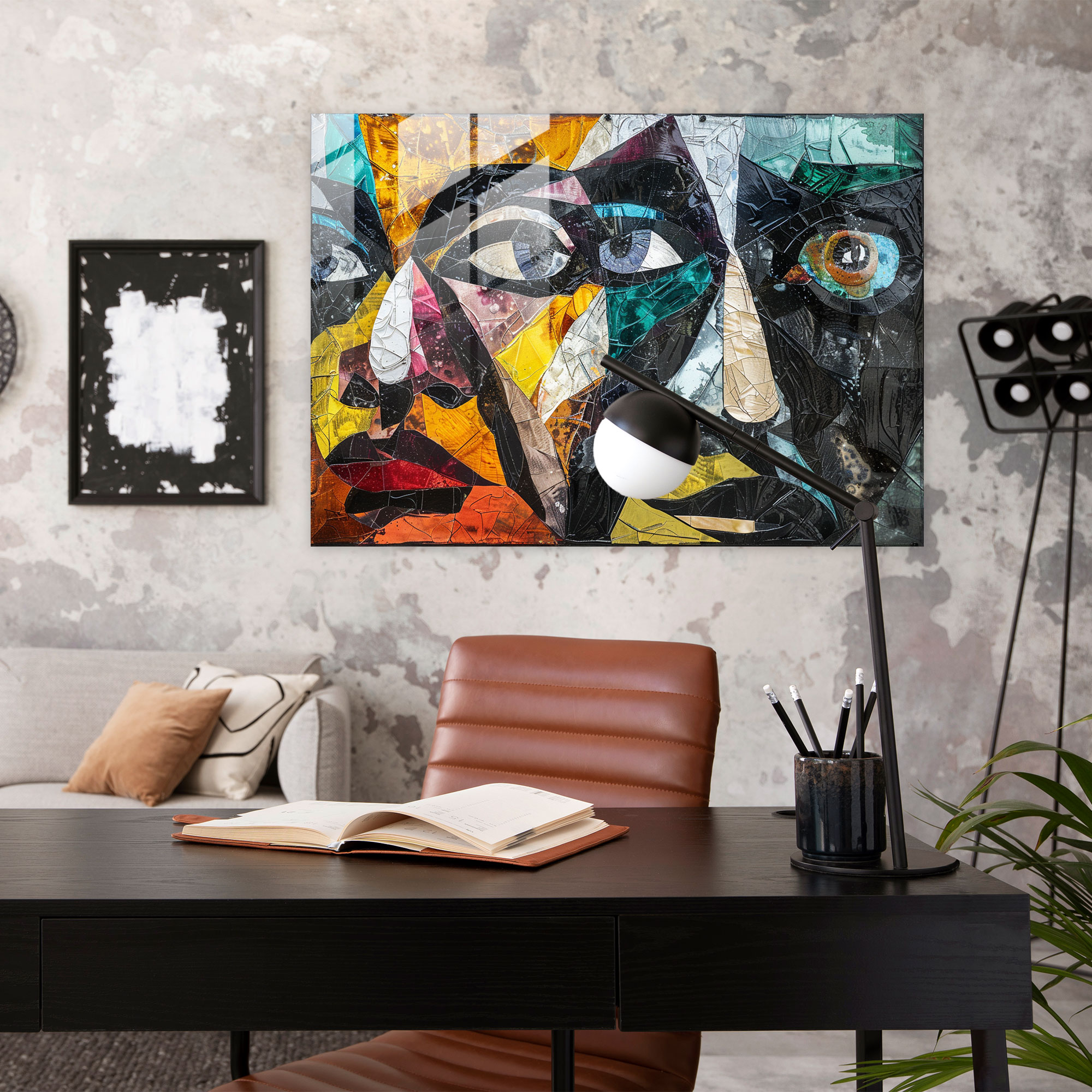 Pablo Picasso Expressionist Glass Wall Art - Pablo Picasso, Wall Decoration, Emotive Brushstrokes, Dynamic Art