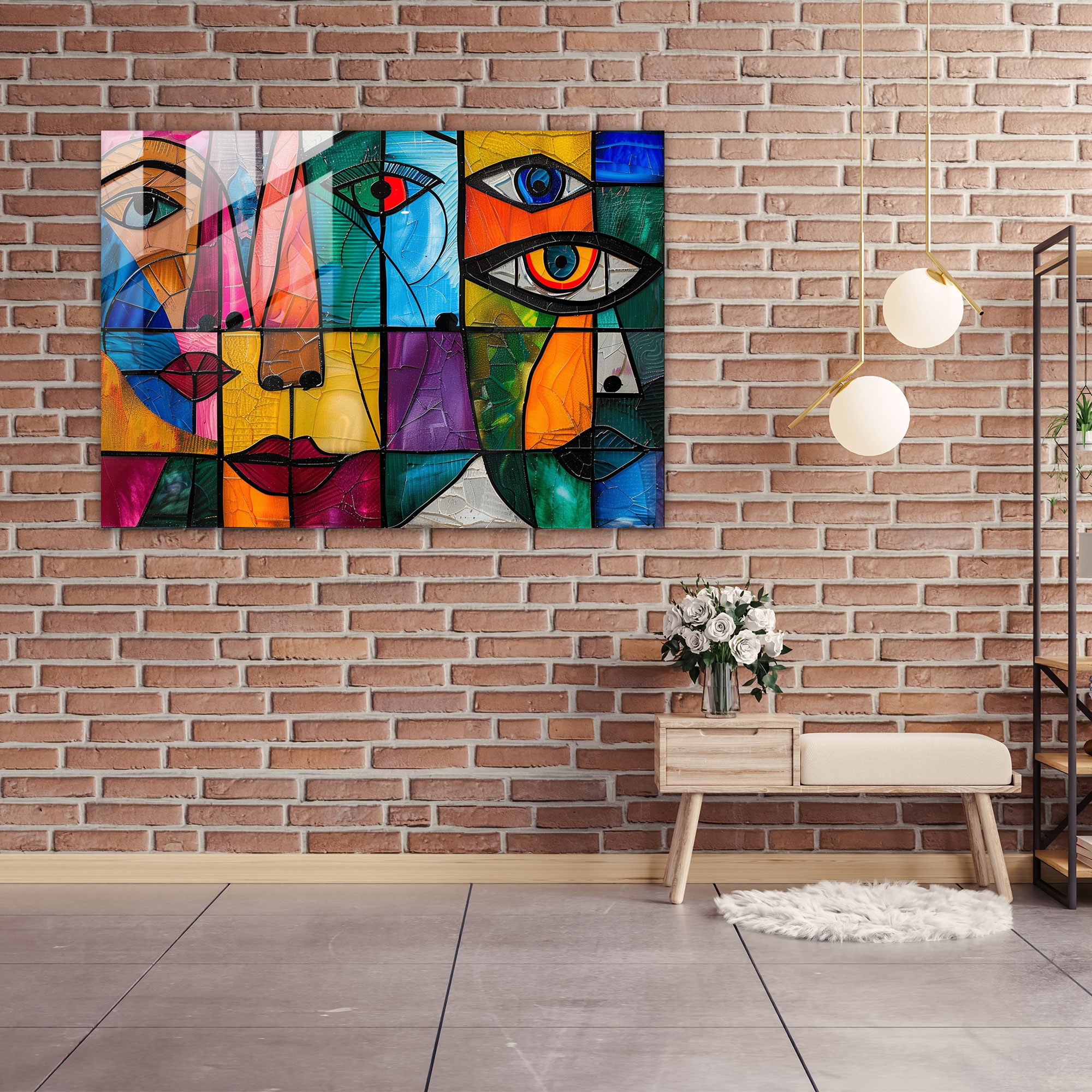 Pablo Picasso Abstract Glass Print - Pablo Picasso, Glass Art, Home Decoration, Pablo Picasso