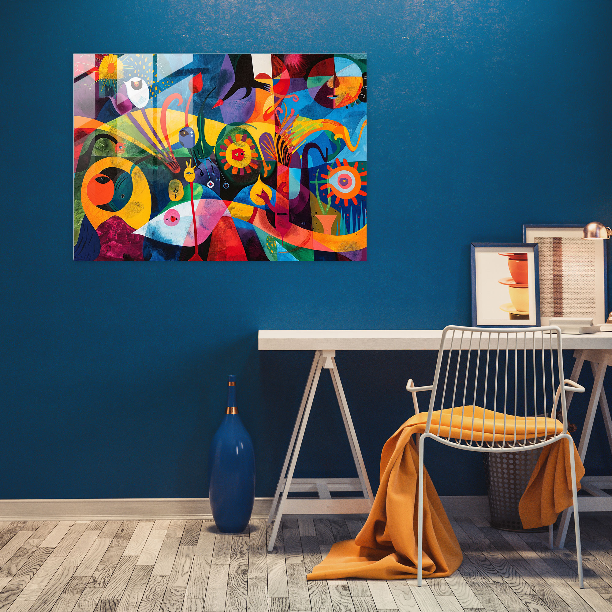 Pablo Picasso Surreal Glass Print - Pablo Picasso, Pablo Picasso, Glass Art, Glass Wall Art