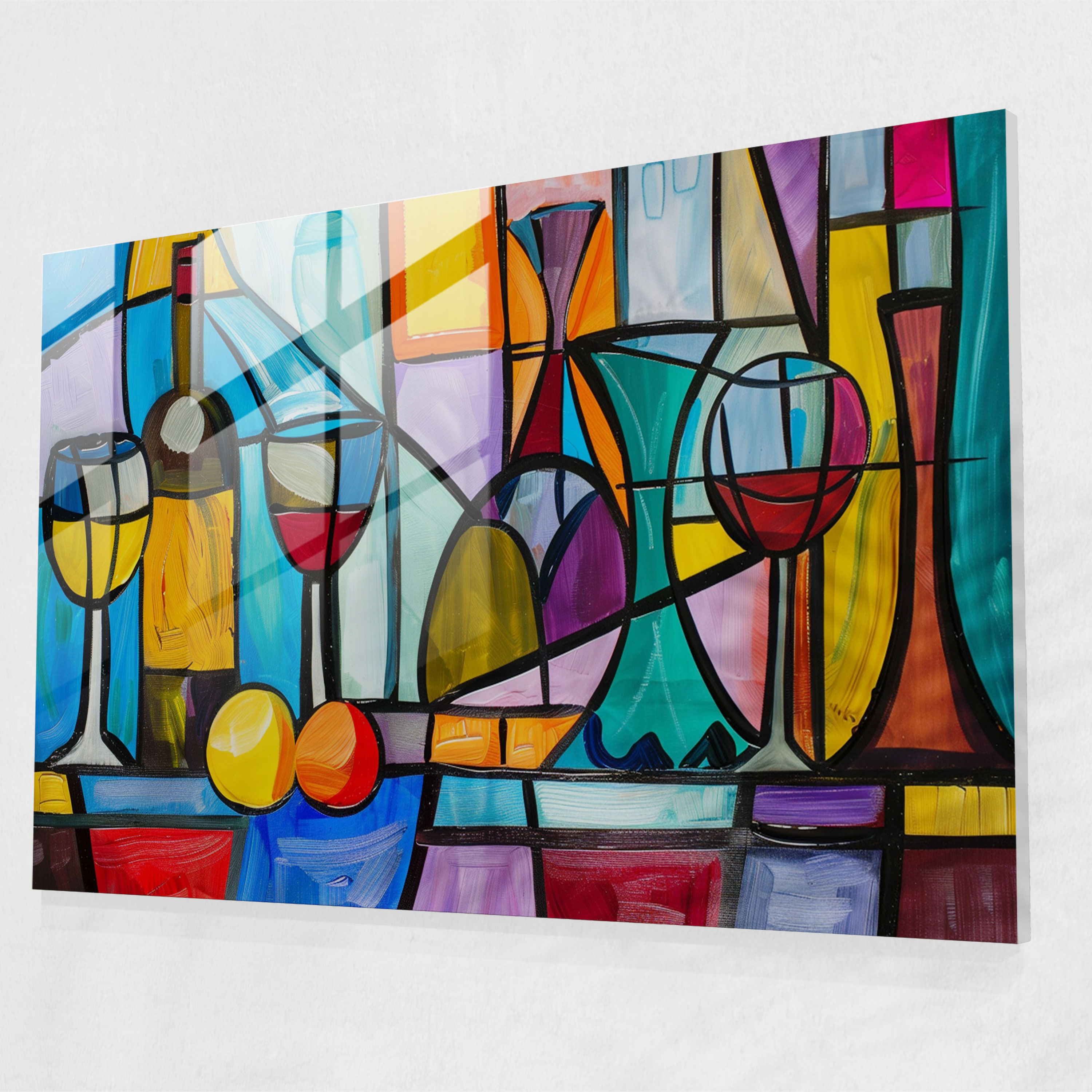 Pablo Picasso Colorful Glass Art - Pablo Picasso, Modern Art, Glass Wall Art, Pablo Picasso