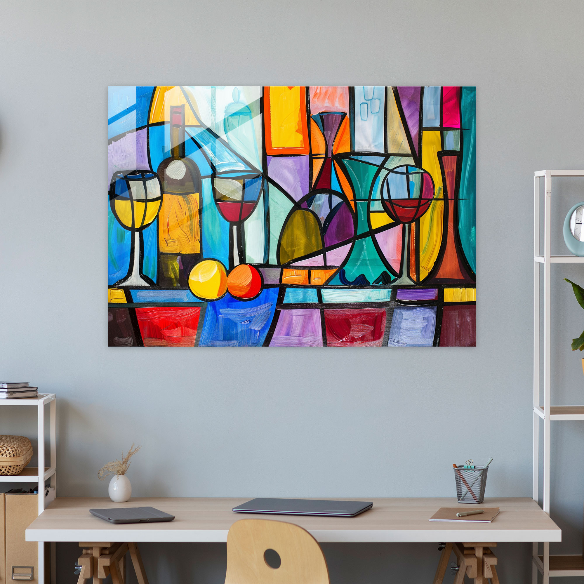 Pablo Picasso Colorful Glass Art - Pablo Picasso, Modern Art, Glass Wall Art, Pablo Picasso