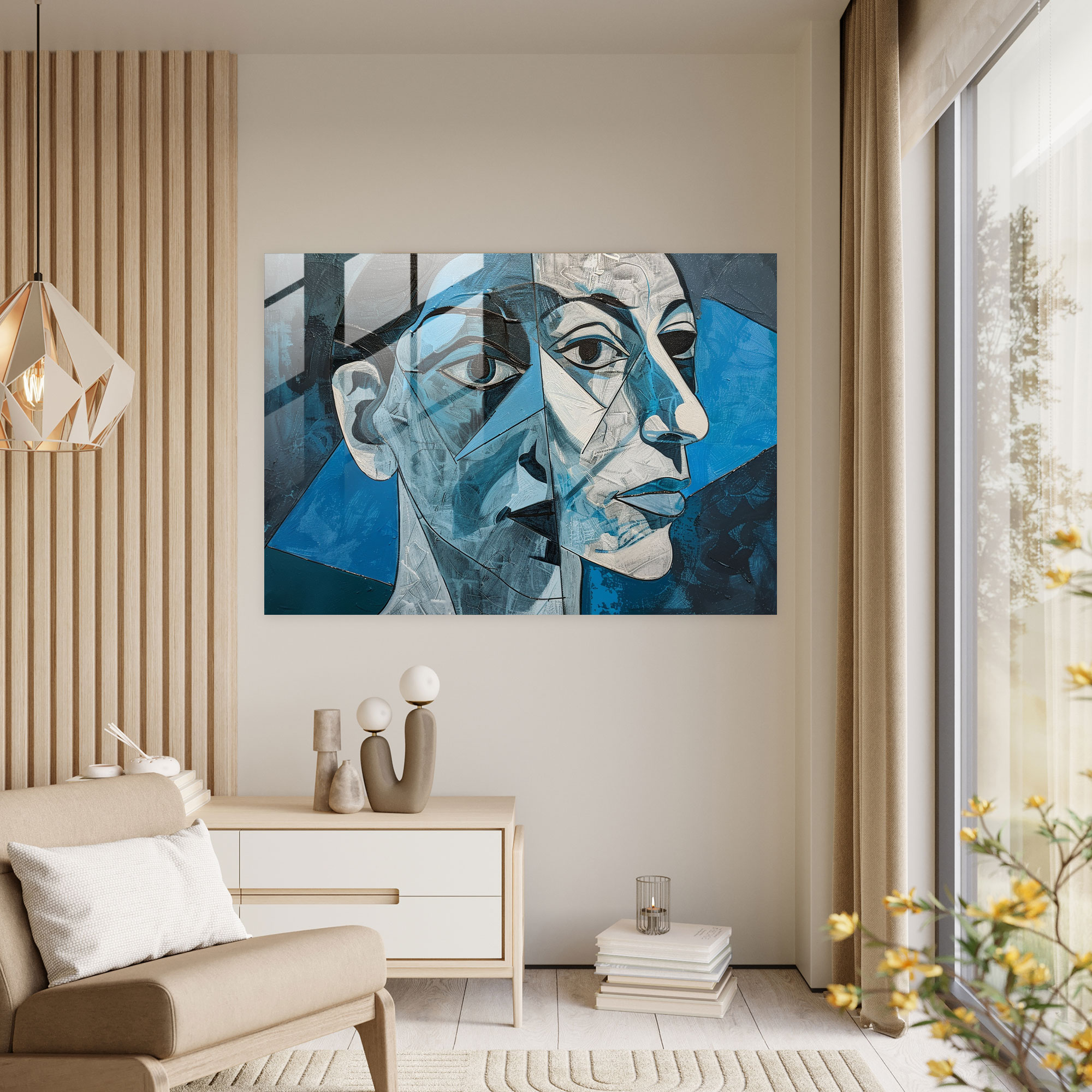 Pablo Picasso Woman Portrait Glass Print - Pablo Picasso, Glass Art, Home Decoration, Pablo Picasso
