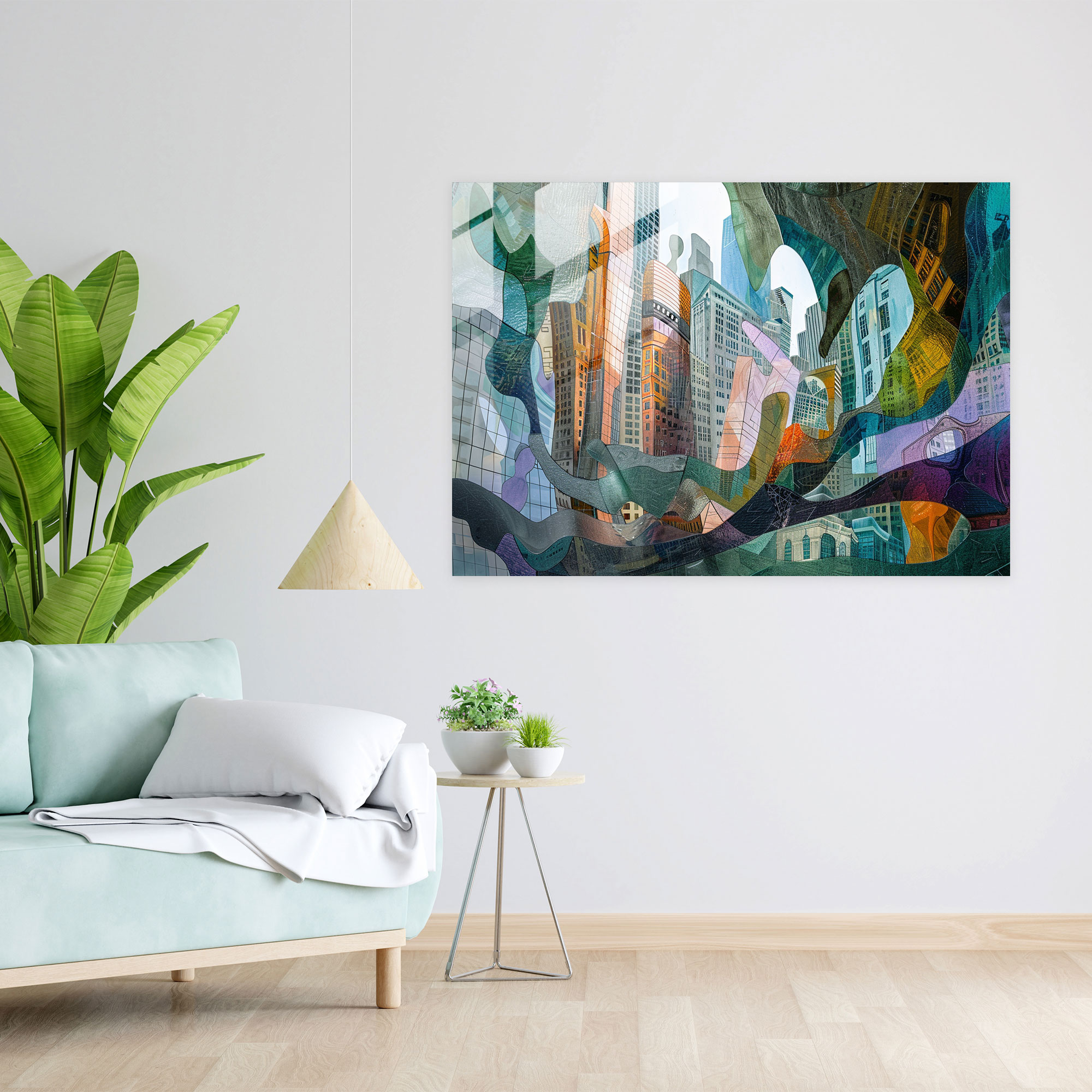 Pablo Picasso Cityscape Glass Wall Art - Pablo Picasso, Wall Decoration, Glass Wall Art, Glass Art