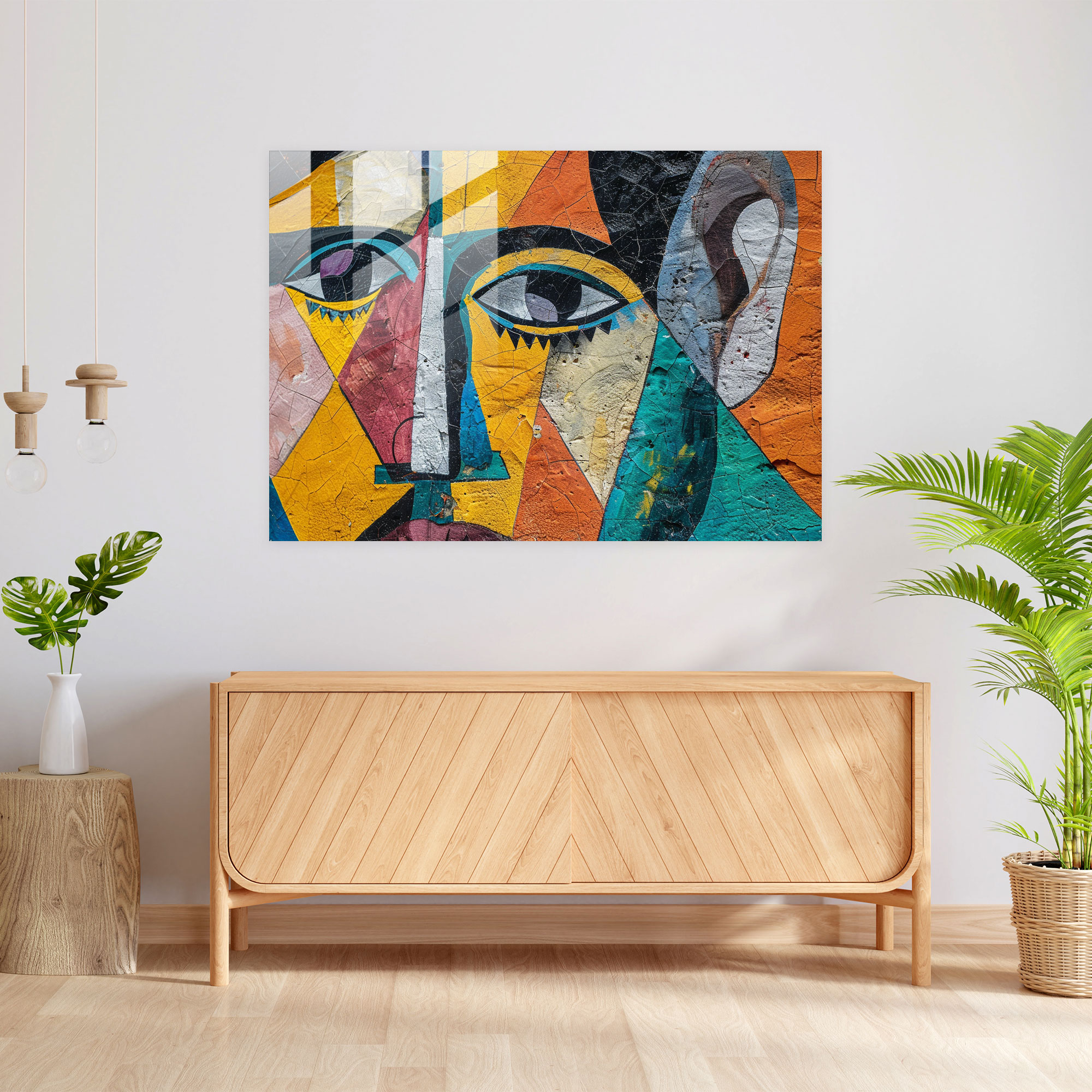 Pablo Picasso Abstract Portrait Glass Print - Pablo Picasso, Glass Art, Glass Wall Art, Home Decoration