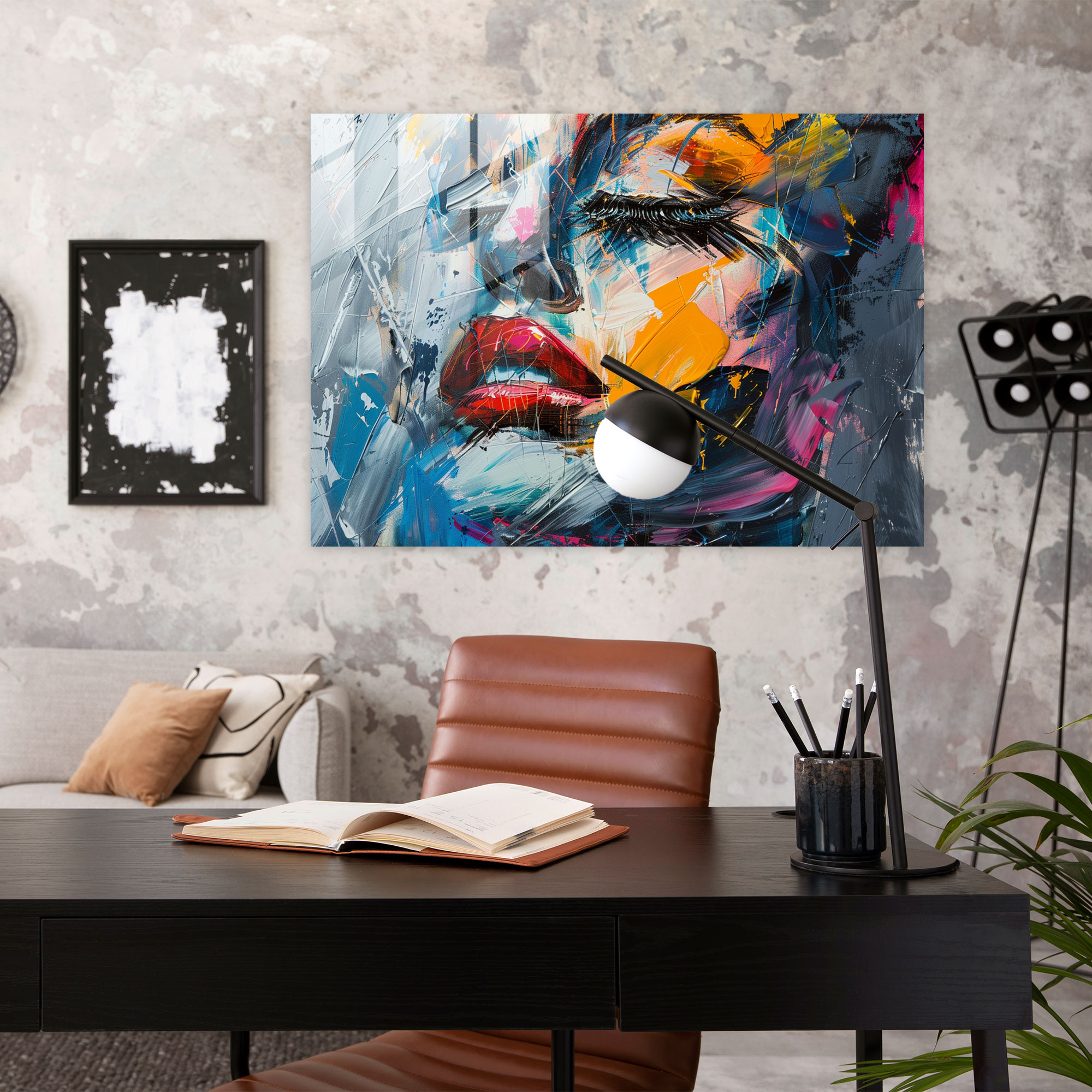Pablo Picasso Bold Portrait Glass Wall Art - Pablo Picasso, Focal Point, Artistic Statement, Bold Brushstrokes