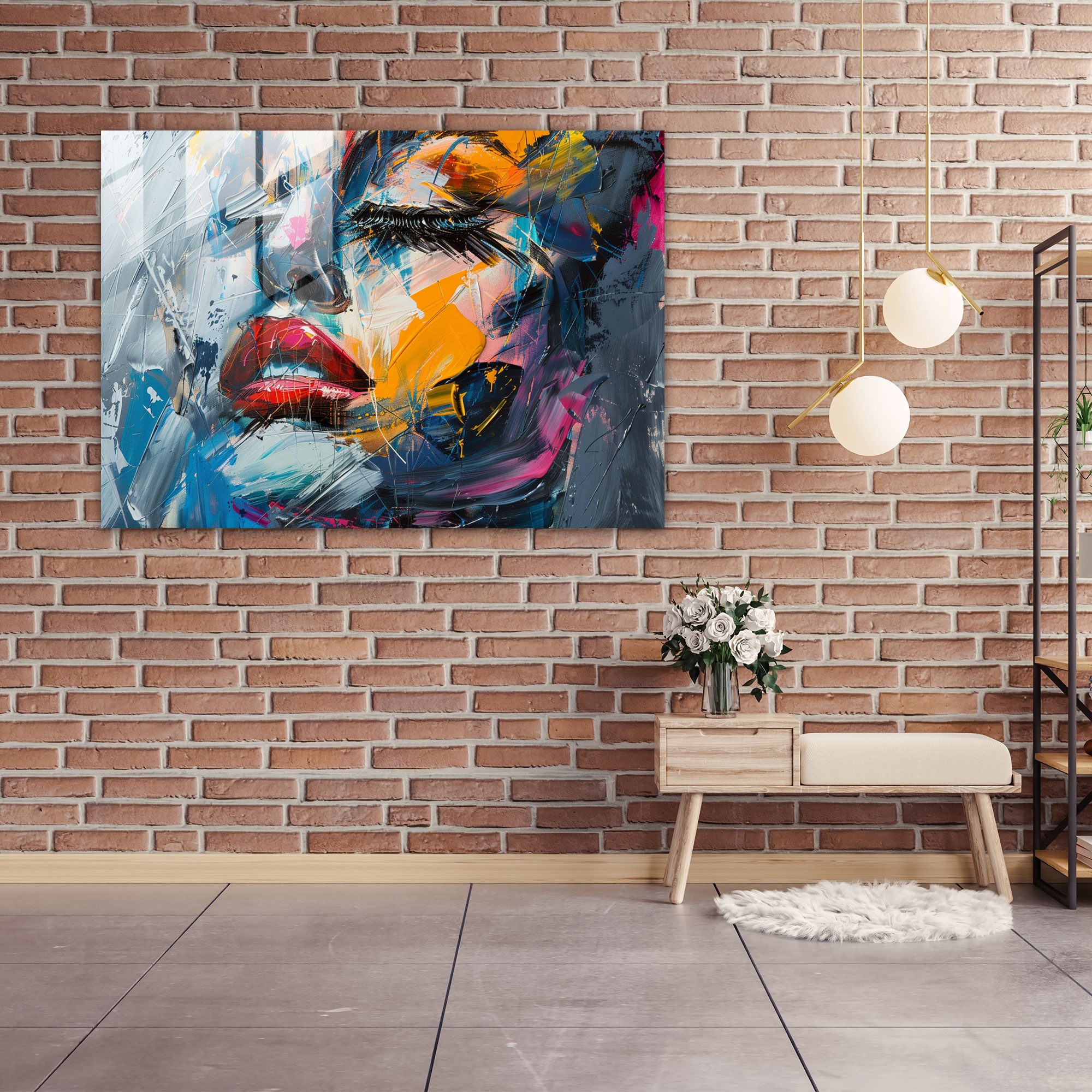 Pablo Picasso Bold Portrait Glass Wall Art - Pablo Picasso, Focal Point, Artistic Statement, Bold Brushstrokes