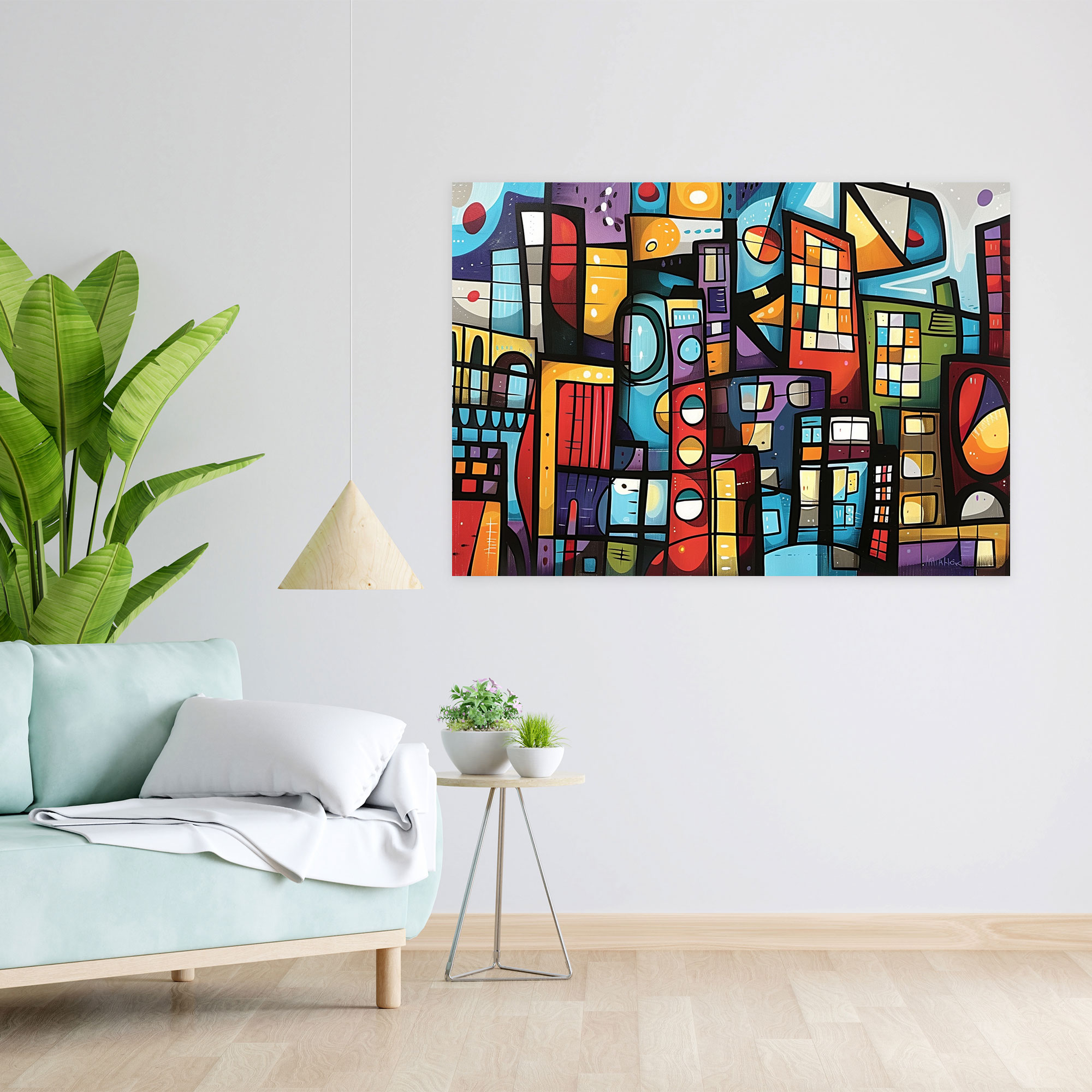 Pablo Picasso Style Wall Decoration - Pablo Picasso, Wall Decoration, Pablo Picasso Style, Cityscape
