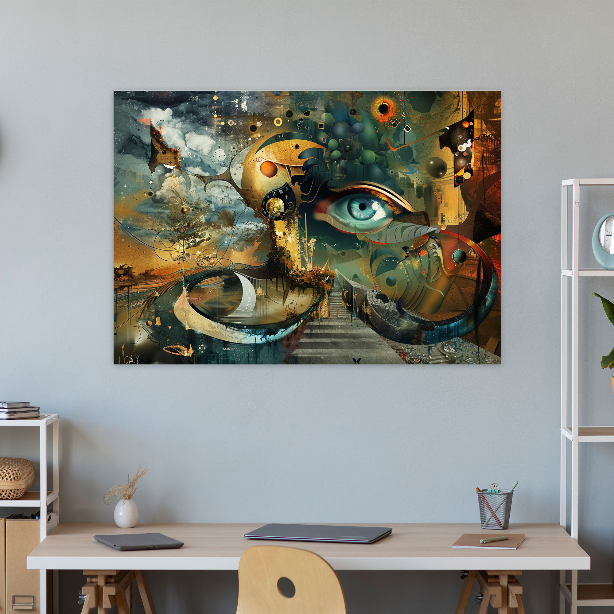 Pablo Picasso Tarzı Duvar Sanatı - Surrealist Kanvas Tablo