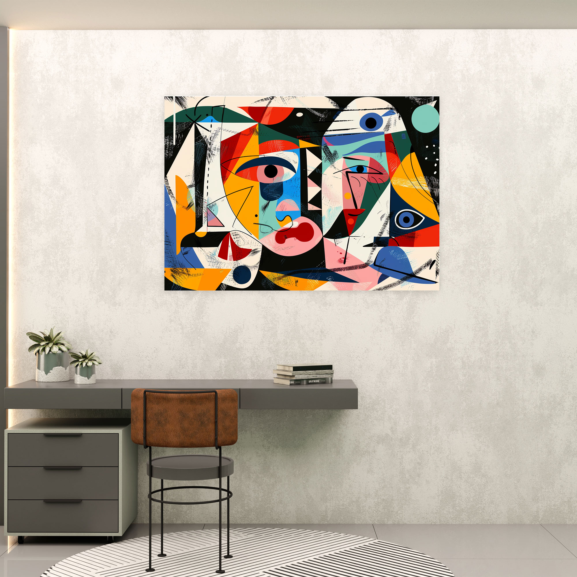 Canlı Renkli Pablo Picasso Kanvas Tablo - Duvar Dekorasyonu ve Sanat