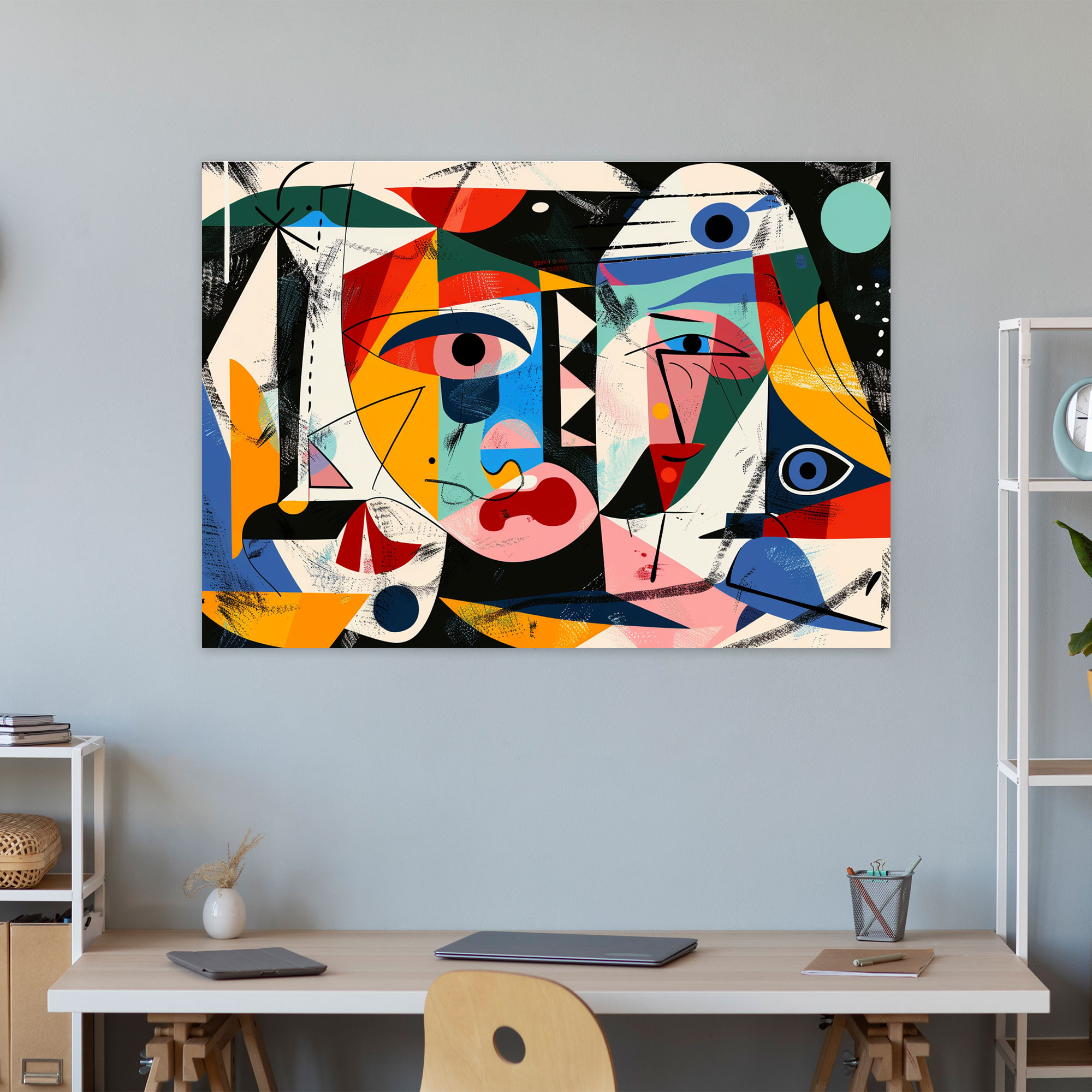 Canlı Renkli Pablo Picasso Kanvas Tablo - Duvar Dekorasyonu ve Sanat