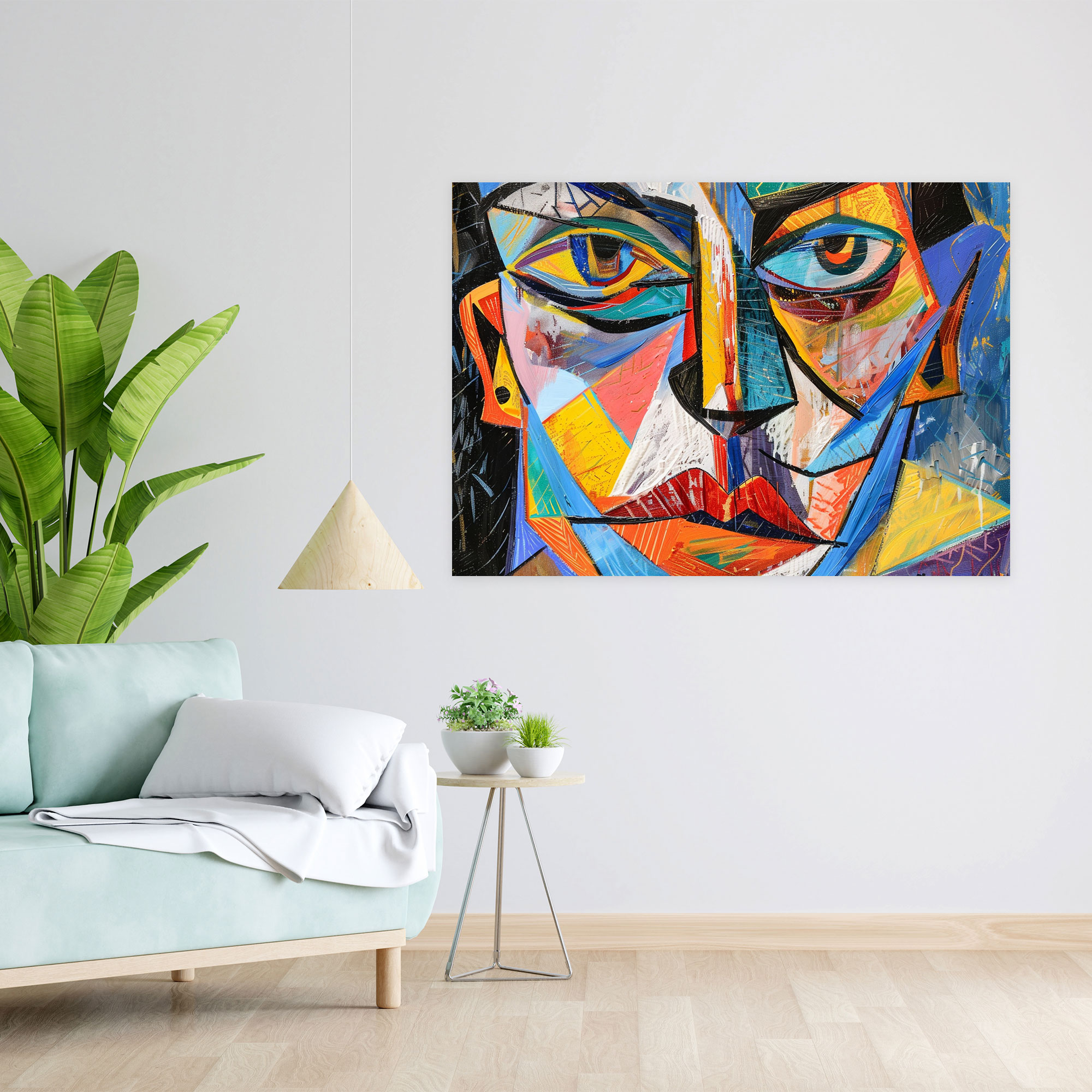 Abstract Portrait Pablo Picasso Canvas Print - Pablo Picasso, Wall Decoration, Wall Art, Canvas Wall Art