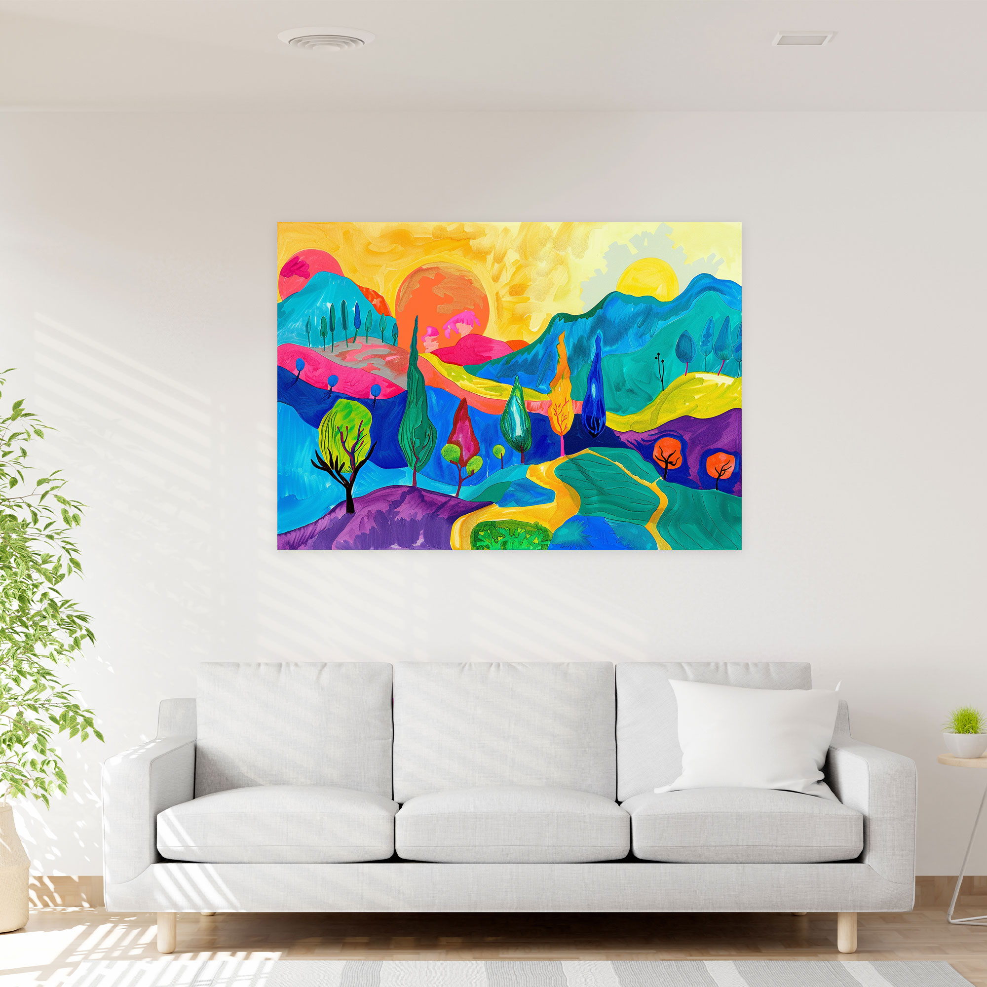 Abstract Landscape Pablo Picasso Canvas Print - Pablo Picasso, Pablo Picasso, Canvas Print, Canvas
