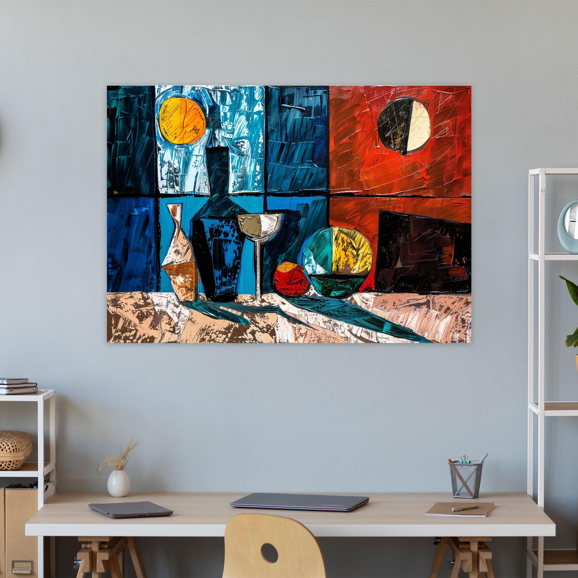 Abstract Still Life Pablo Picasso Canvas Print - Pablo Picasso, Wall Art, Wall Decoration, Home Decoration