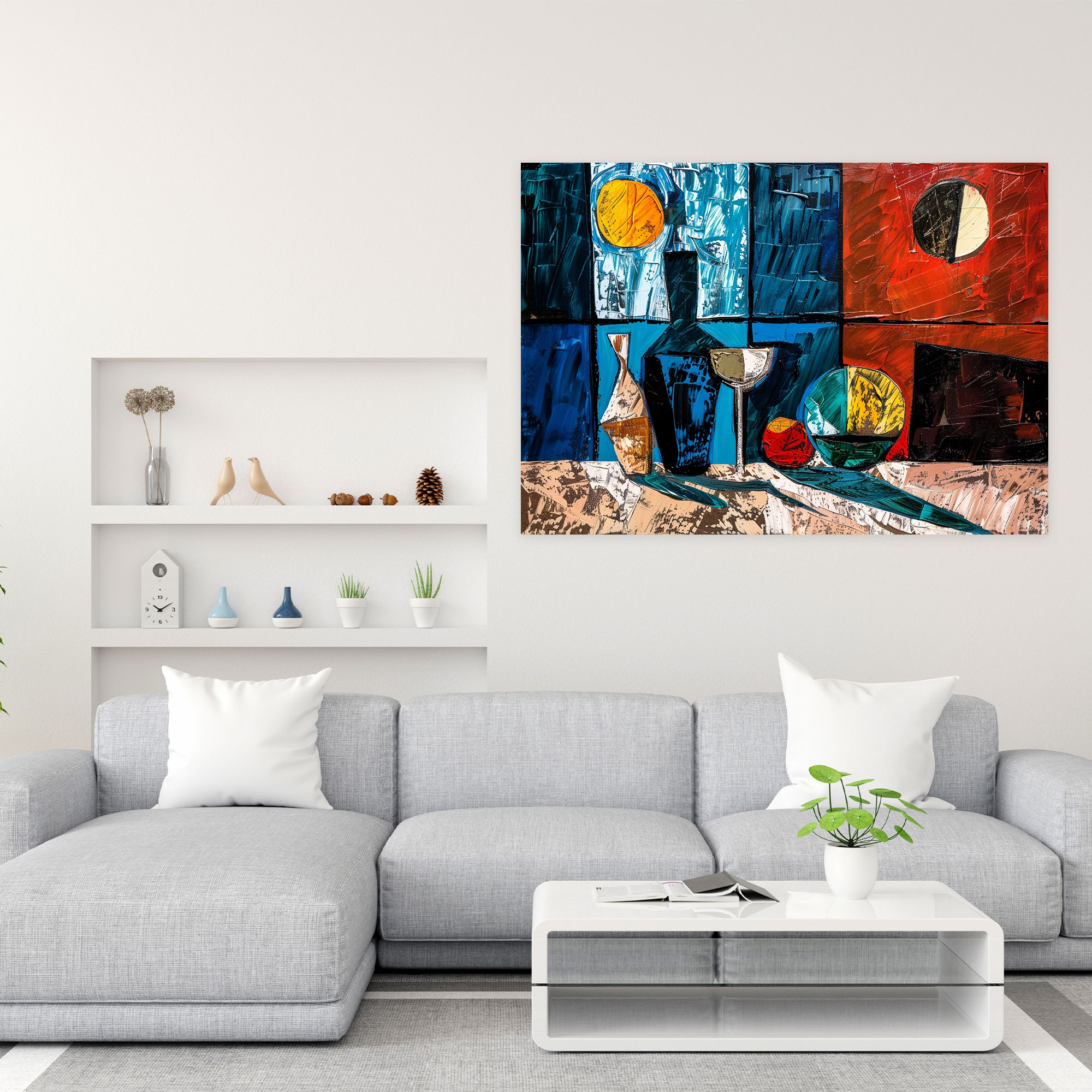 Abstract Still Life Pablo Picasso Canvas Print - Pablo Picasso, Wall Art, Wall Decoration, Home Decoration