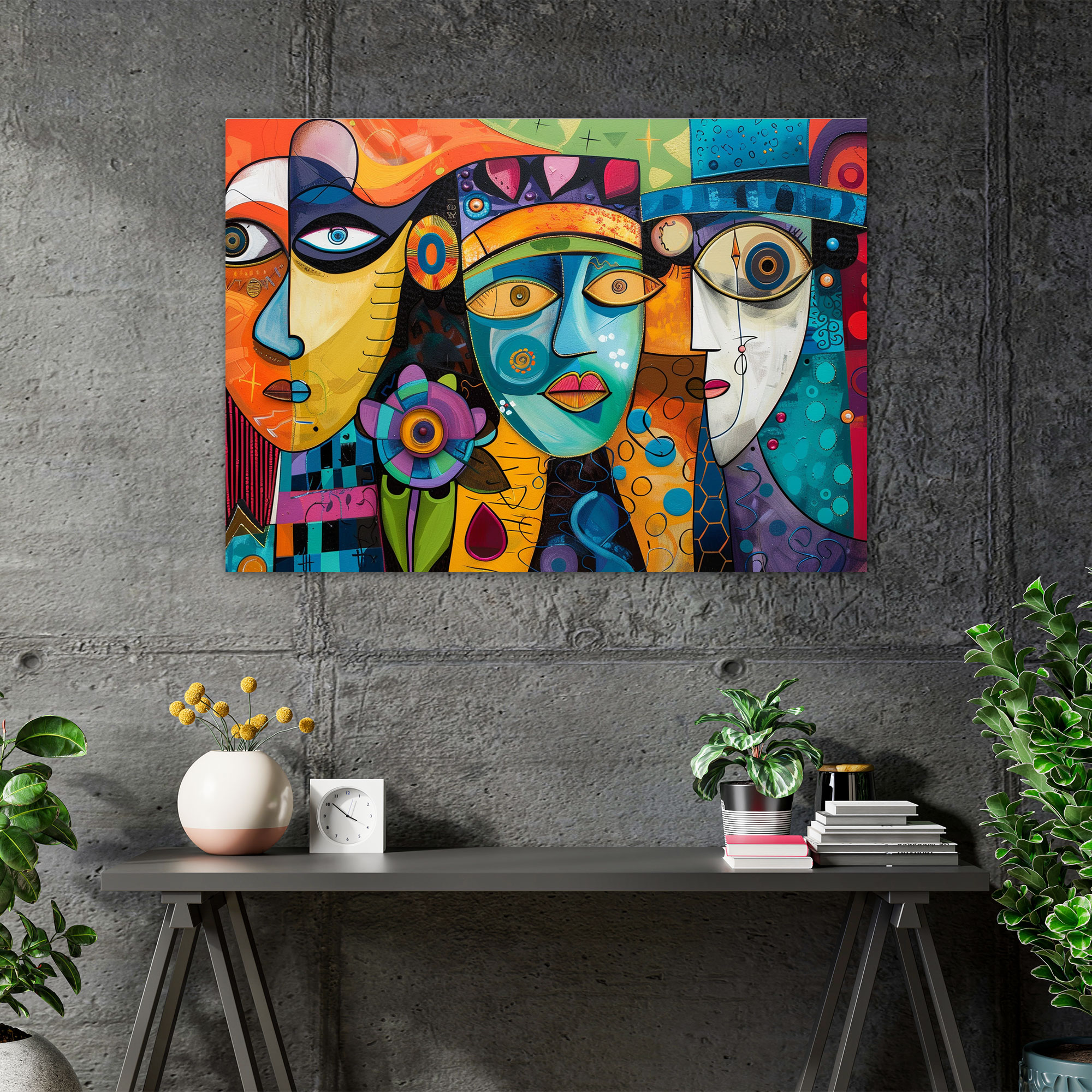 Eğlenceli Pablo Picasso Duvar Sanatı - Kanvas Tablo Duvar Dekorasyonu