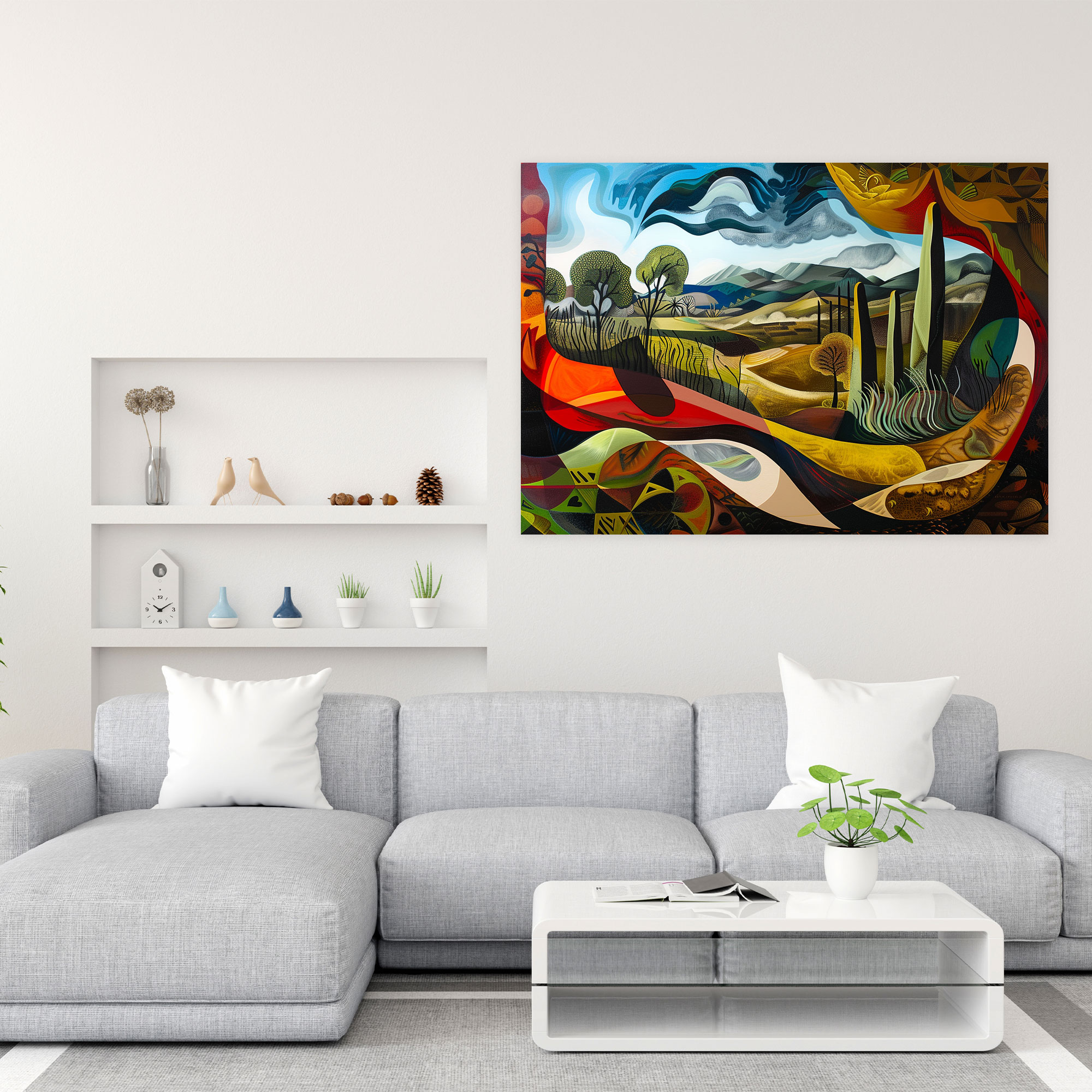 Pablo Picasso Canvas Print - Pablo Picasso, Canvas, Abstract Landscape, Surreal