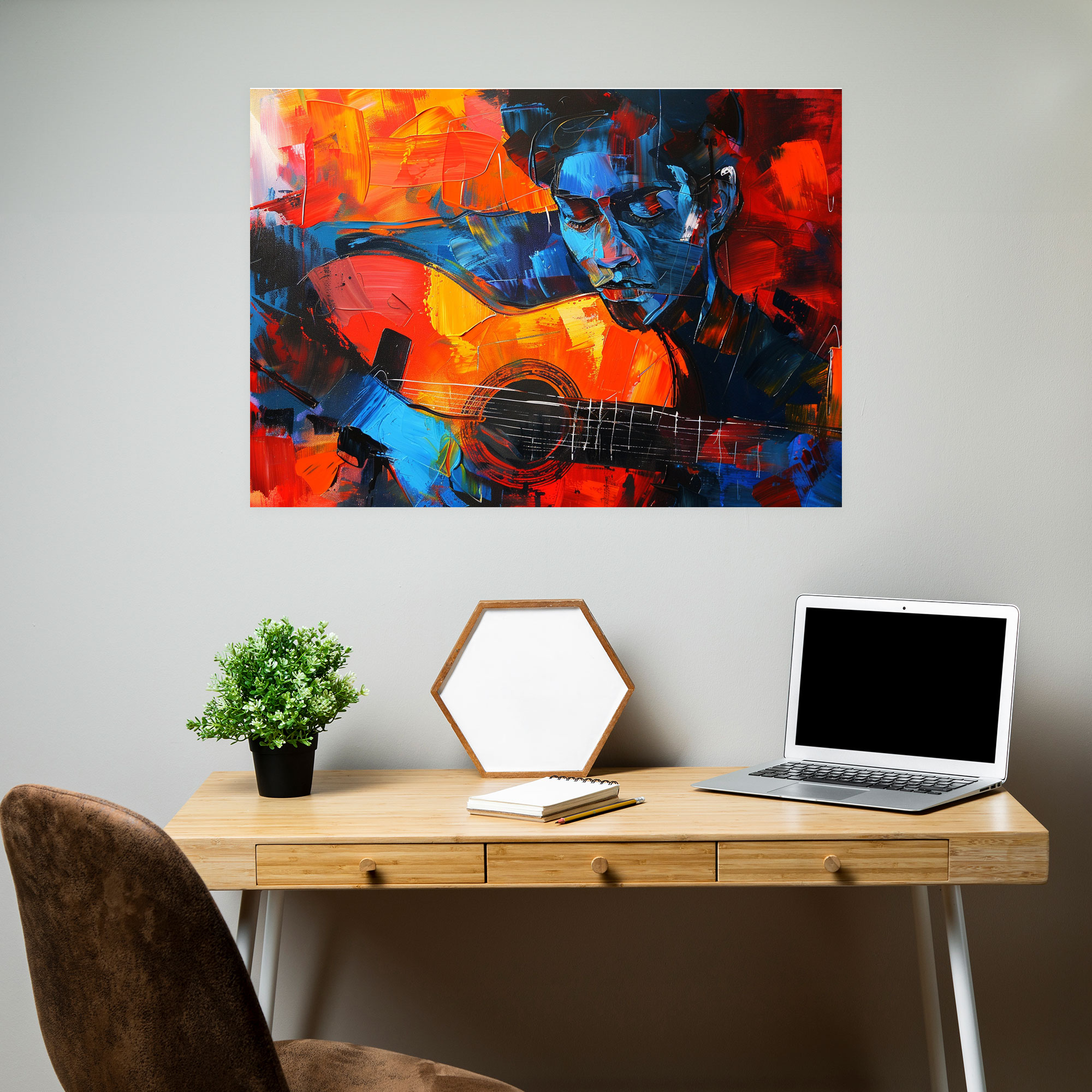 Pablo Picasso Wall Art - Pablo Picasso, Musician, Wall Decoration, Guitar