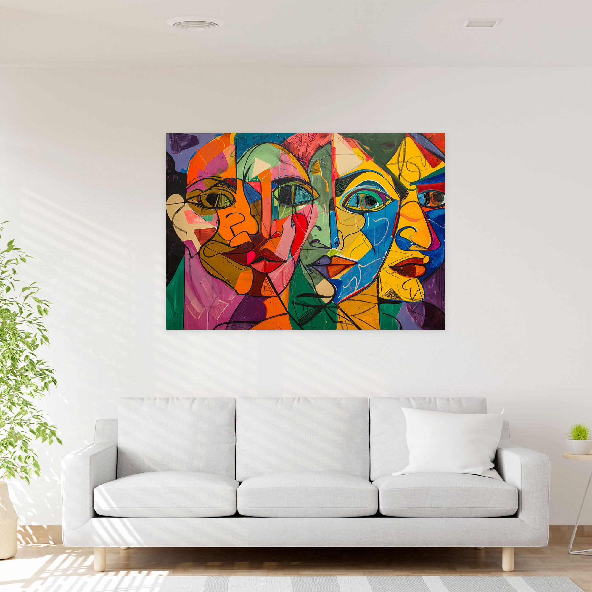 Pablo Picasso Duvar Dekorasyonu - Canlı Renklerle Pablo Picasso Kanvas Tablo