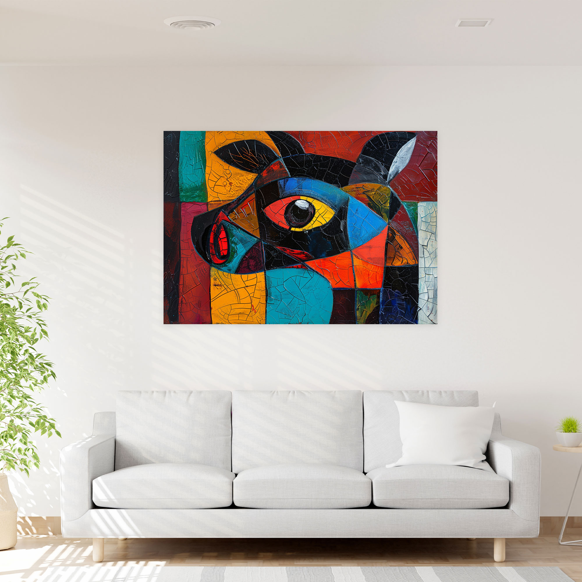 Eğlenceli Hayvan Portresi Pablo Picasso Kanvas Tablo - Duvar Dekorasyonu