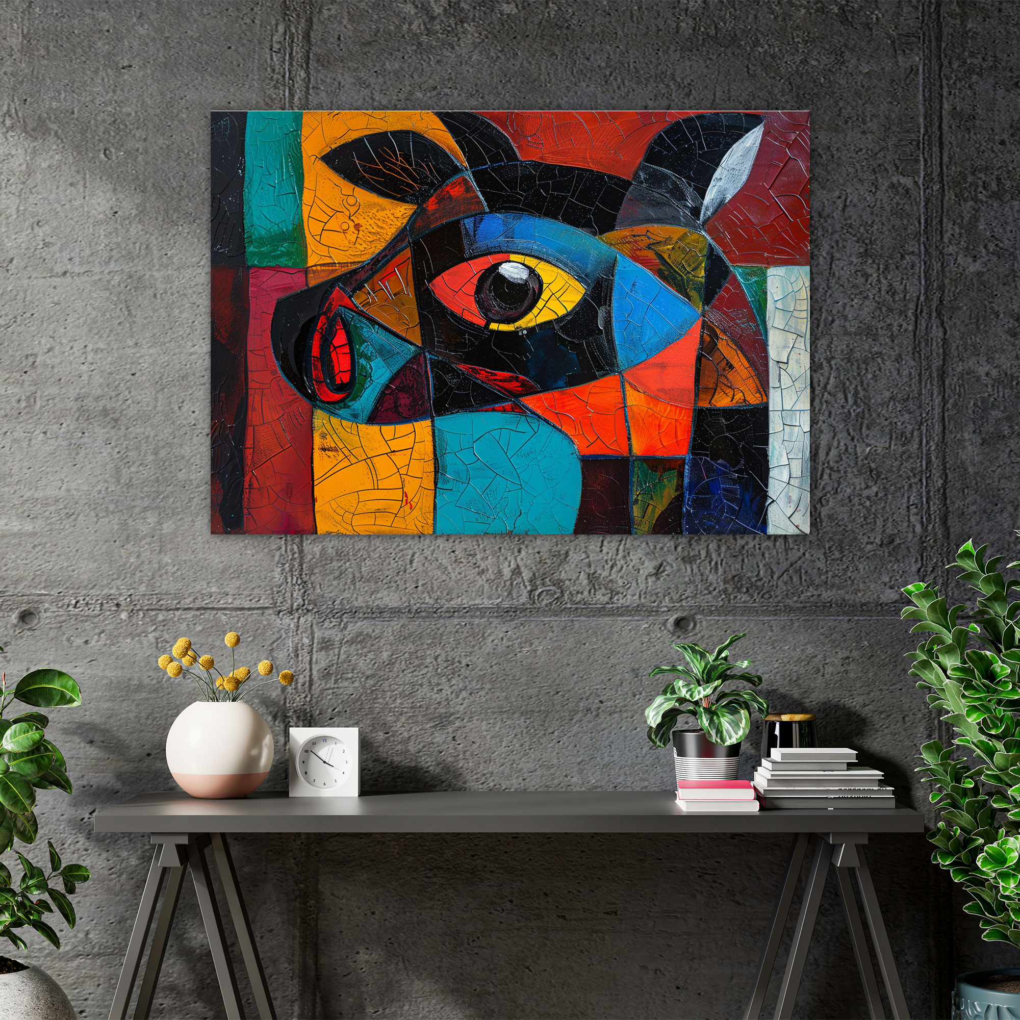 Eğlenceli Hayvan Portresi Pablo Picasso Kanvas Tablo - Duvar Dekorasyonu