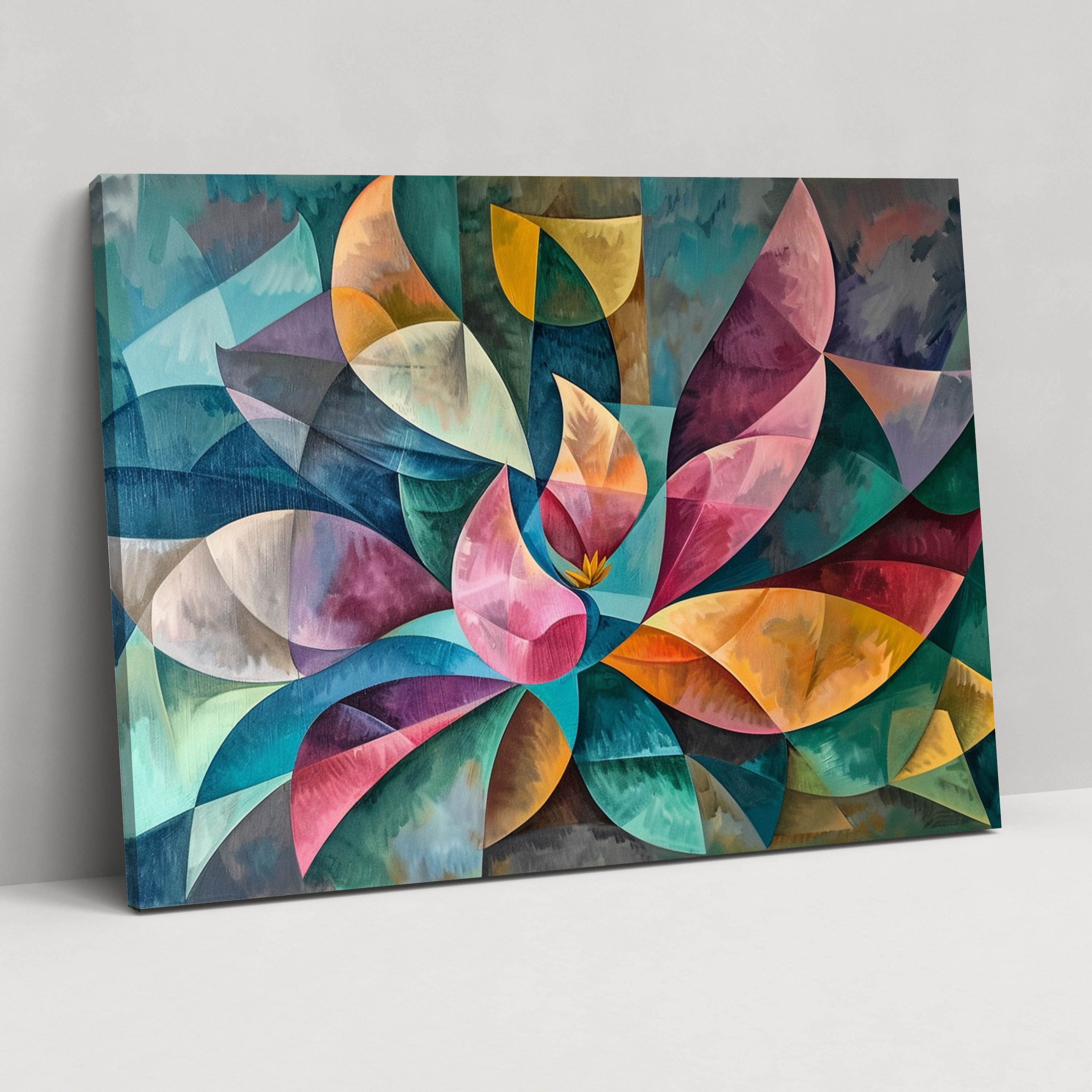 Pastel Cubist Floral Arrangement Canvas Print - Pablo Picasso, Canvas Print, Wall Decoration, Canvas Wall Art