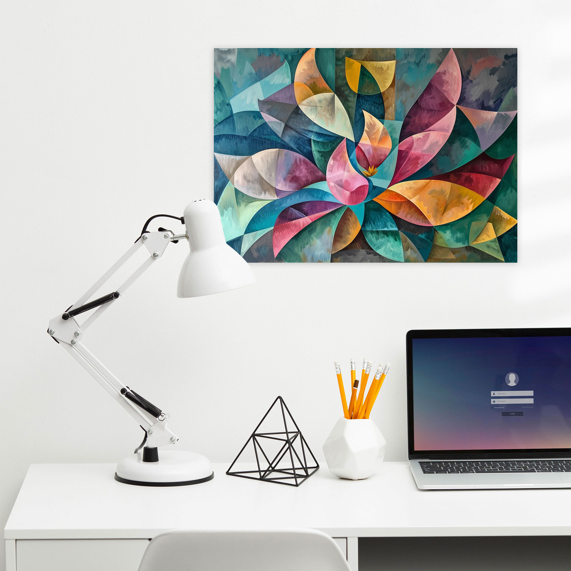 Pastel Cubist Floral Arrangement Canvas Print - Pablo Picasso, Canvas Print, Wall Decoration, Canvas Wall Art