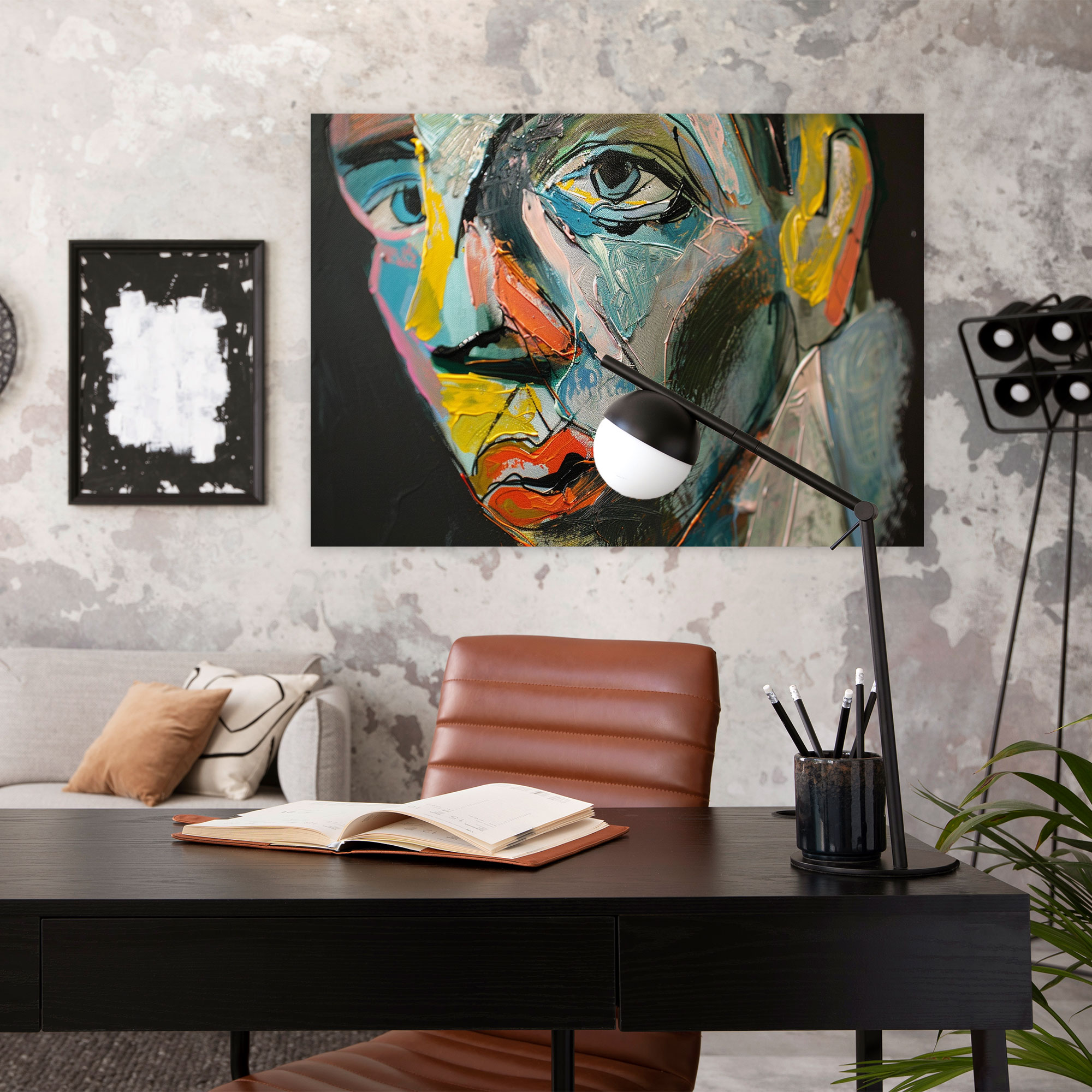 Pablo Picasso Self Portrait Canvas Print - Pablo Picasso, Home Decoration, Pablo Picasso, Canvas Print