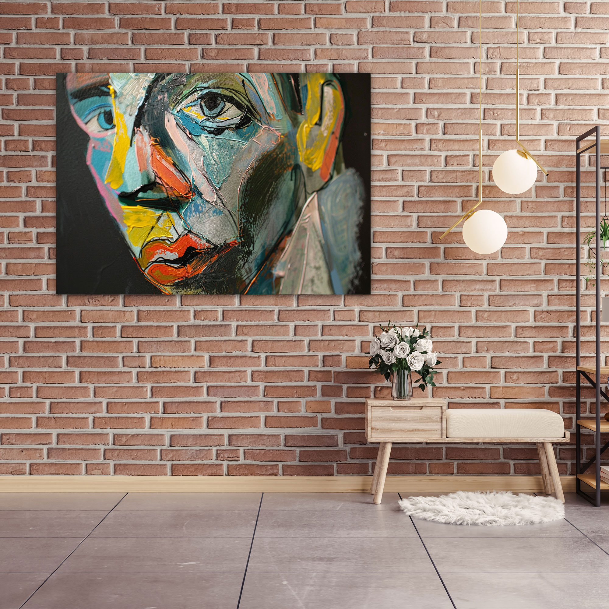 Pablo Picasso Self Portrait Canvas Print - Pablo Picasso, Home Decoration, Pablo Picasso, Canvas Print