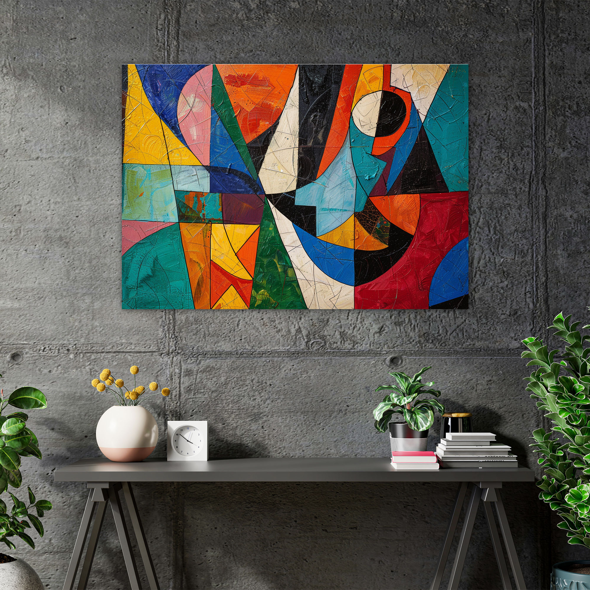 Pablo Picasso Wall Decoration - Pablo Picasso, Home Decoration, Dynamic Composition, Overlapping Shapes