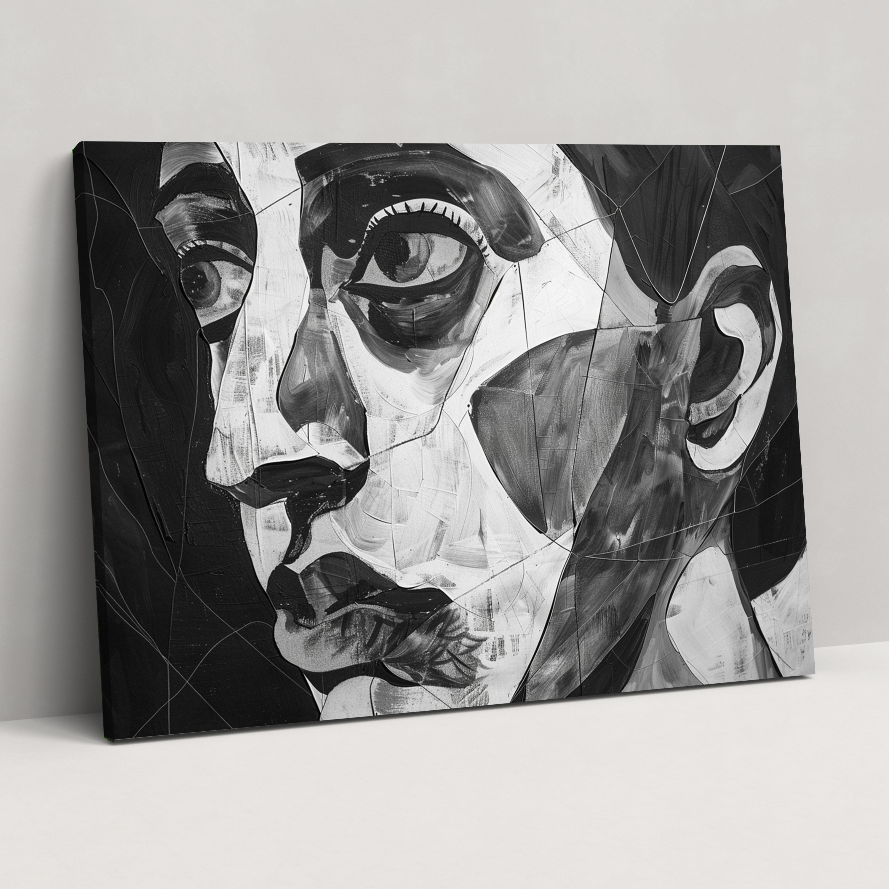Pablo Picasso Canvas Print - Pablo Picasso, Black And White Portrait, Home Decoration, Wall Art