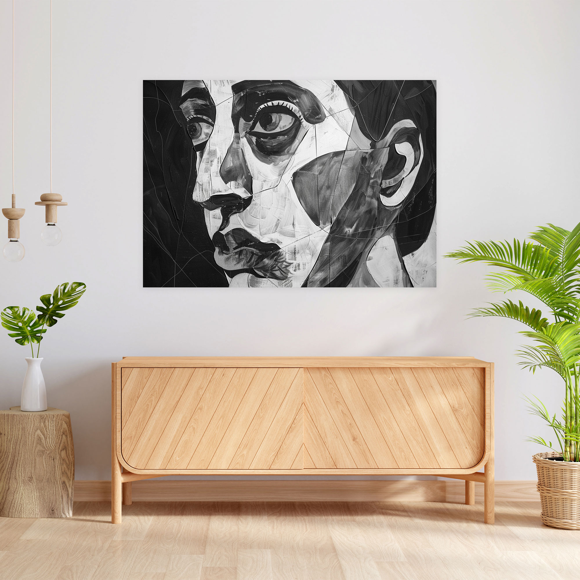 Pablo Picasso Canvas Print - Pablo Picasso, Black And White Portrait, Home Decoration, Wall Art