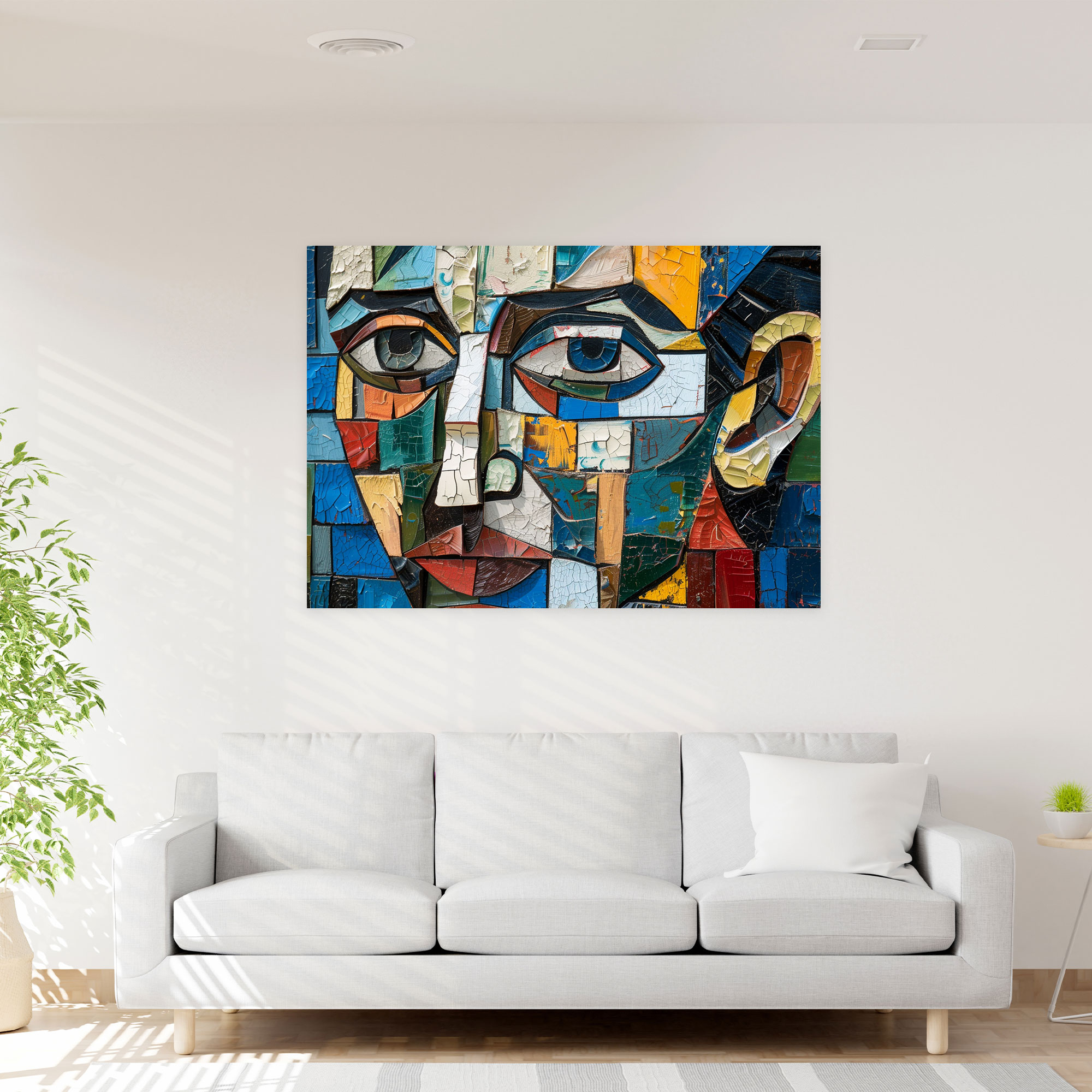 Pablo Picasso Duvar Dekorasyonu - Kanvas Tablo Kübist Portre Duvar Dekorasyonu