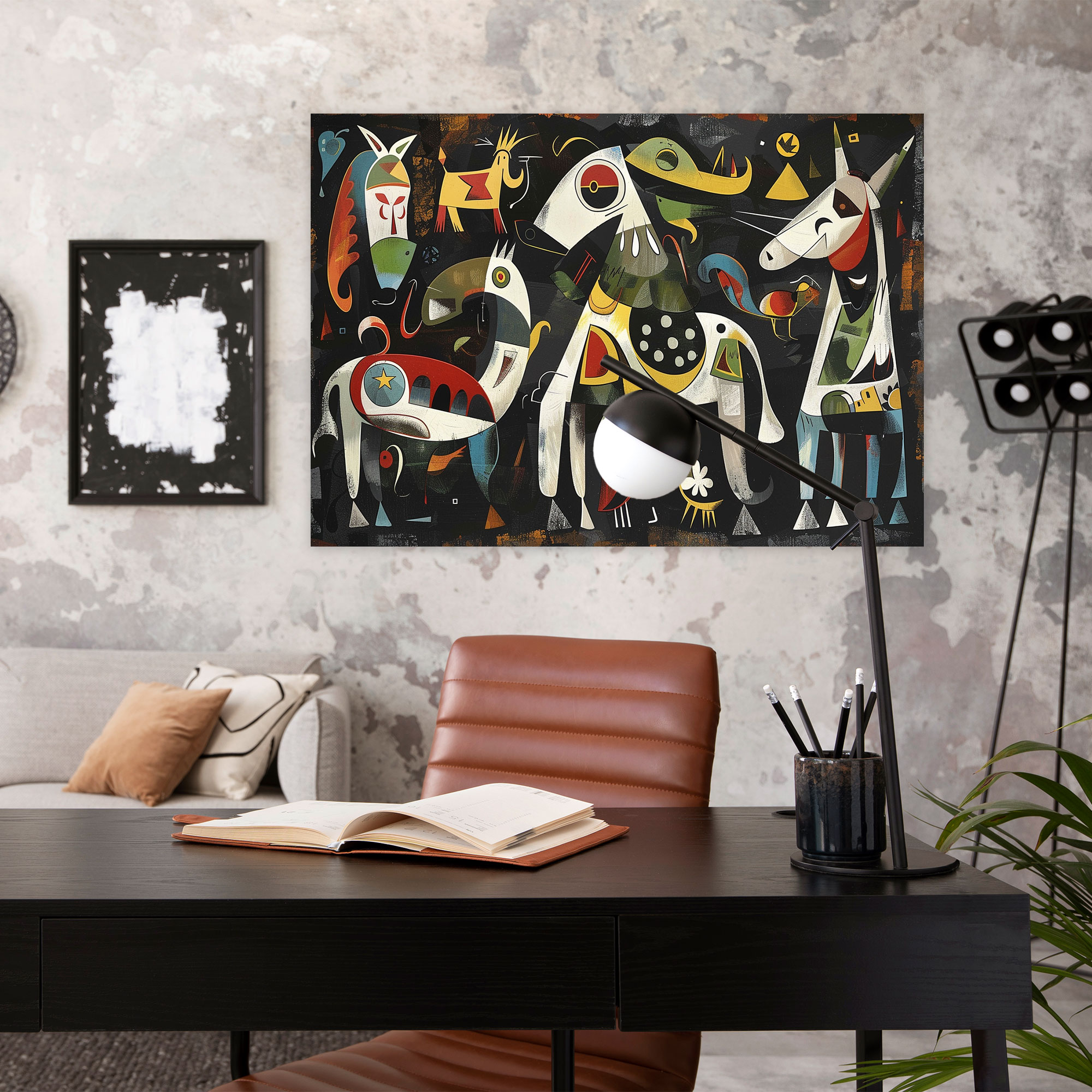 Pablo Picasso Wall Art - Pablo Picasso, Canvas Print, Pablo Picasso, Whimsical Animals