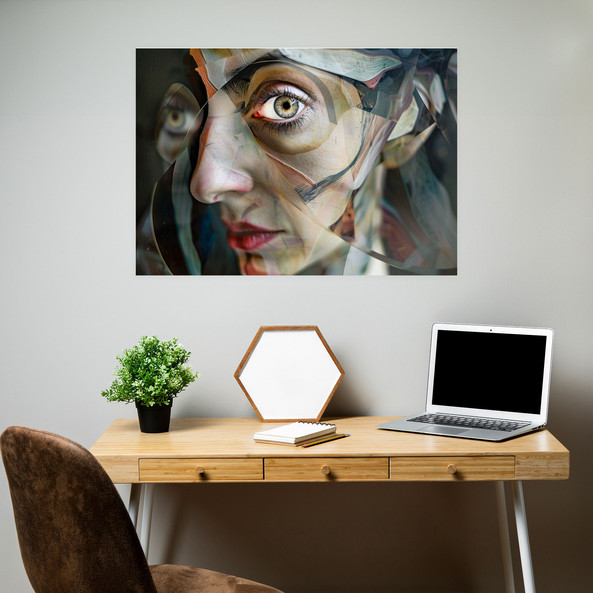 Picasso Tarzı Gerçeküstü Kadın Kanvas Tablo - Pablo Picasso Duvar Sanatı Duvar Dekorasyonu
