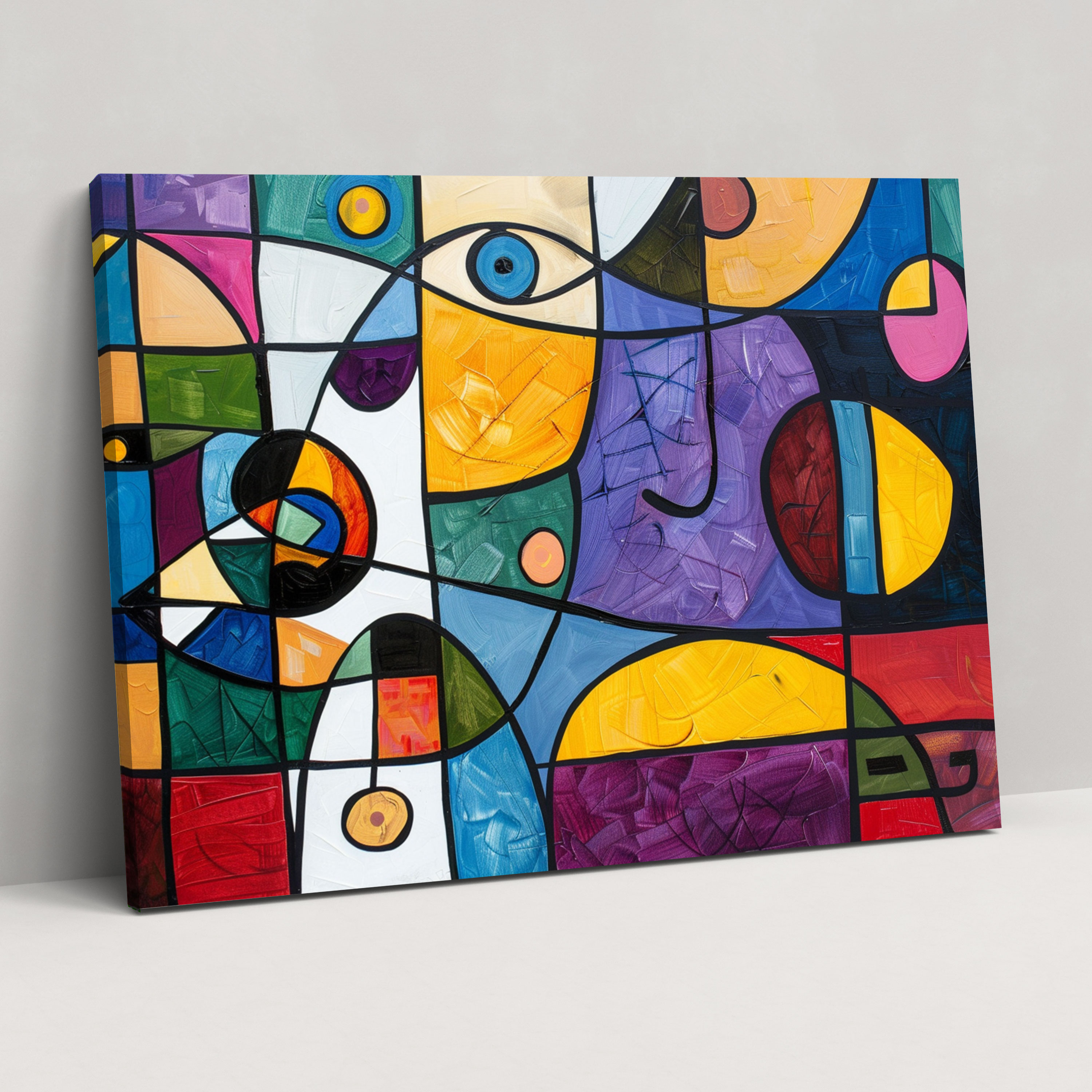 Renkli Soyut Picasso Kanvas Tablo - Pablo Picasso Kanvas Duvar Sanatı Duvar Dekorasyonu