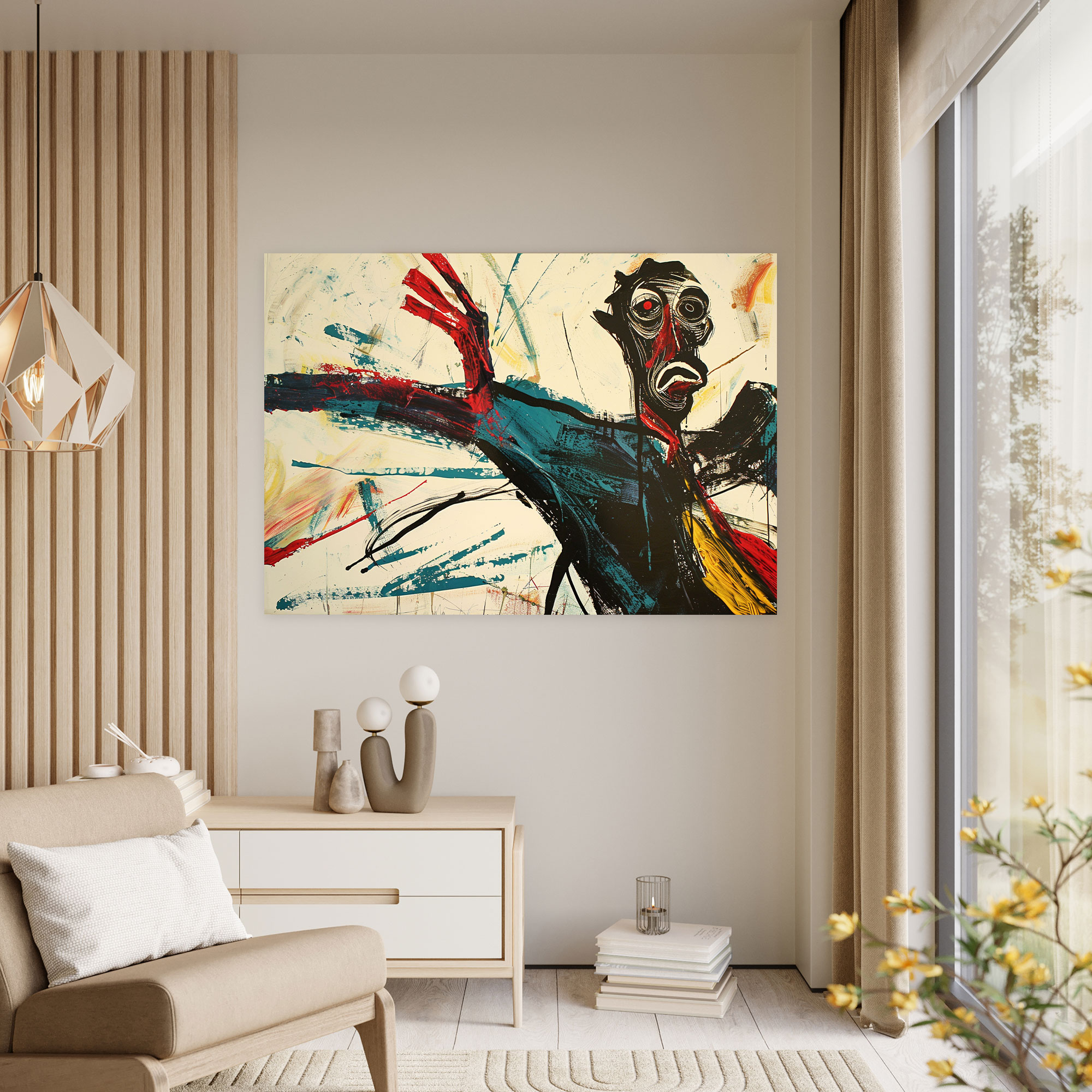 Canlı Pablo Picasso Figürü Kanvas Tablo - Ev Dekorasyonu Duvar Sanatı
