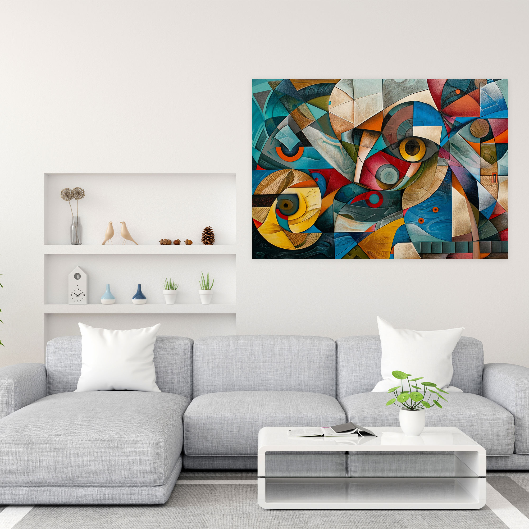 Cubism Inspired Canvas Print - Pablo Picasso, Home Decoration, Pablo Picasso, Wall Decoration