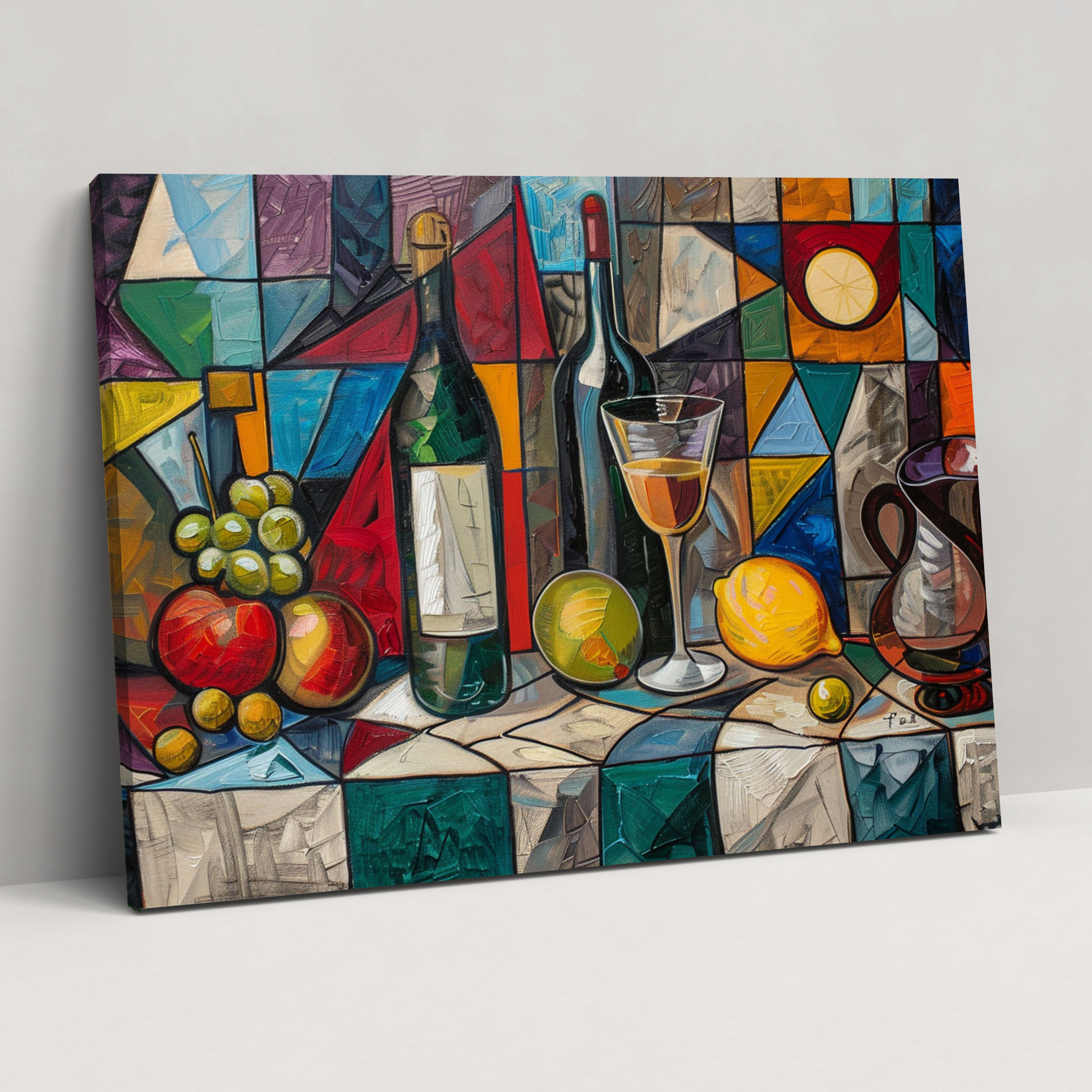 Cubist Still Life Canvas Print - Pablo Picasso, Canvas, Pablo Picasso, Canvas Print