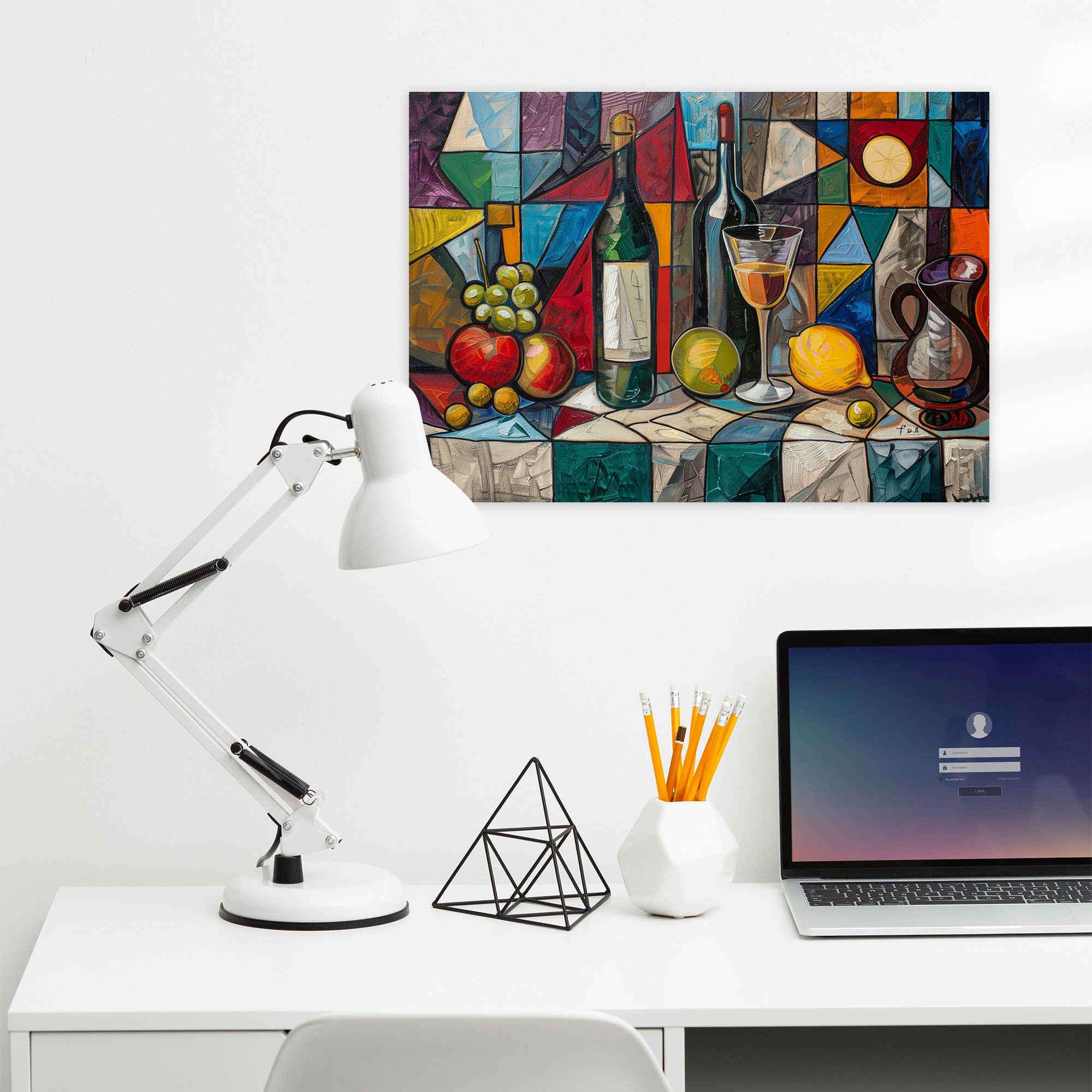 Cubist Still Life Canvas Print - Pablo Picasso, Canvas, Pablo Picasso, Canvas Print
