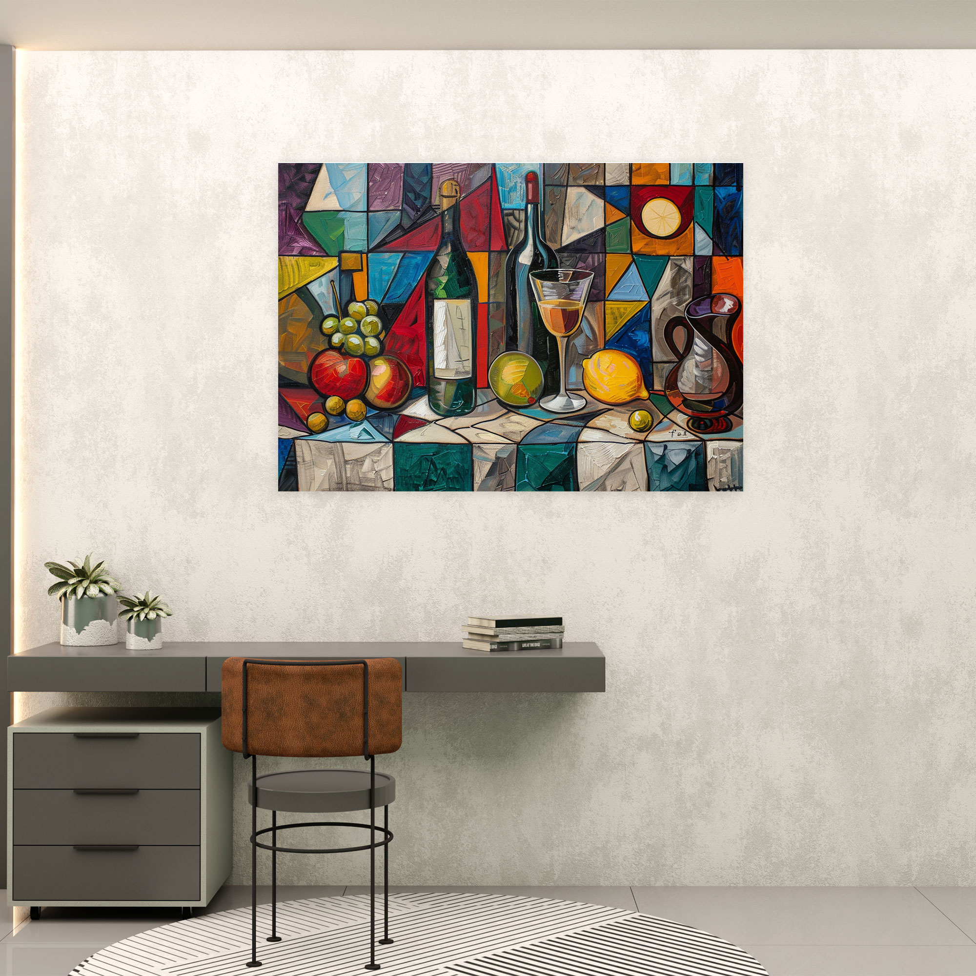 Cubist Still Life Canvas Print - Pablo Picasso, Canvas, Pablo Picasso, Canvas Print