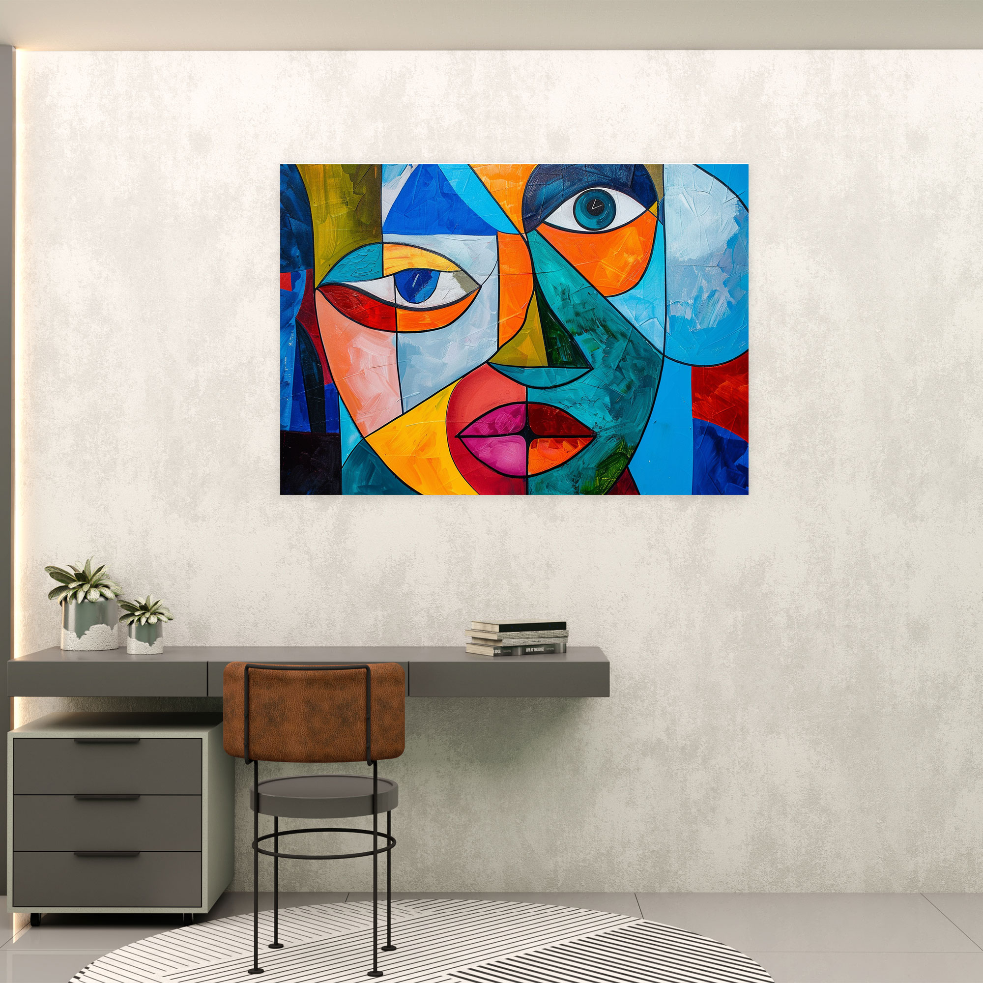 Soyut Yüz Duvar Dekorasyonu - Pablo Picasso Kanvas Tablo Ev Dekorasyonu Kanvas Duvar Sanatı