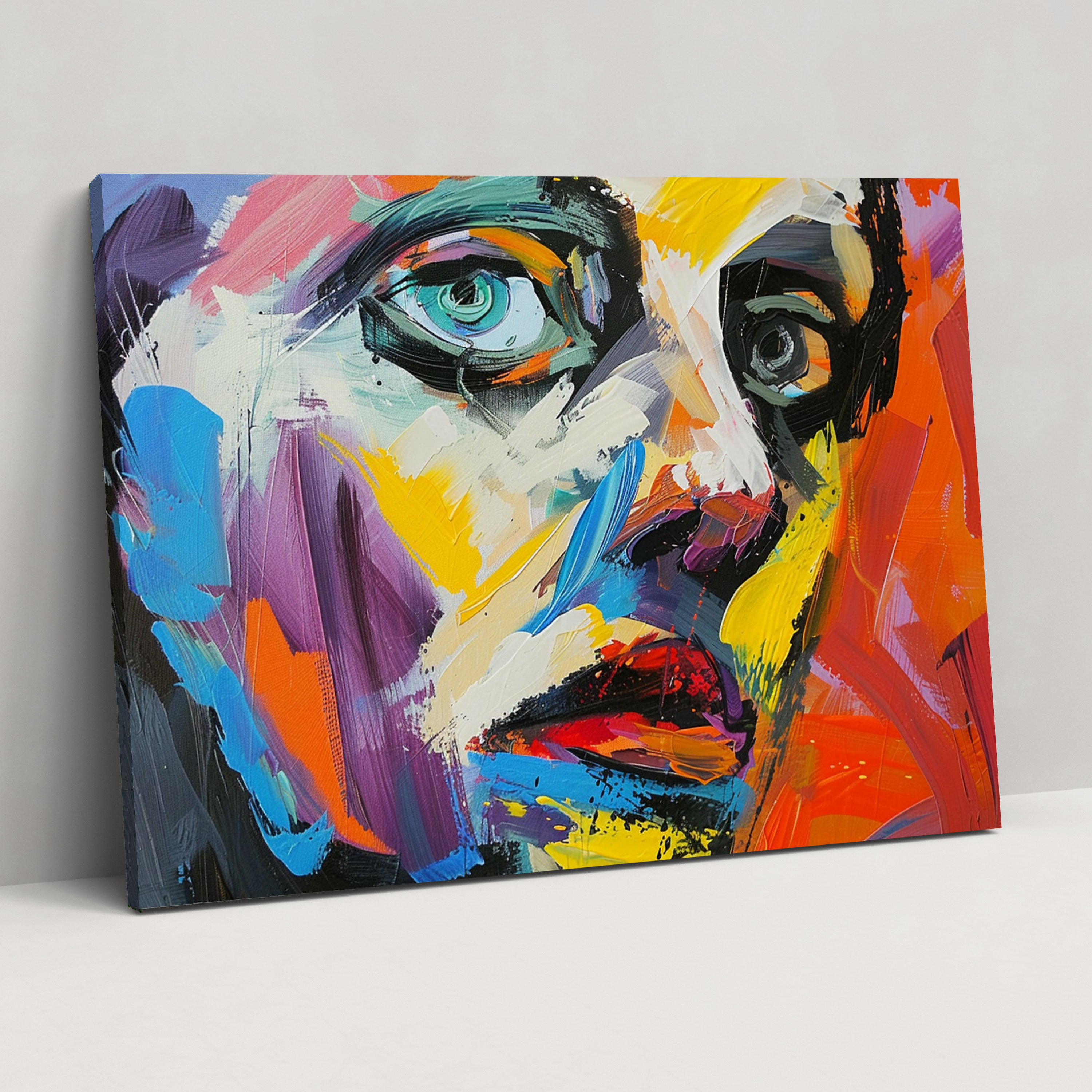 Expressive Picasso Portrait Canvas Print - Pablo Picasso, Pablo Picasso, Wall Art, Wall Decoration