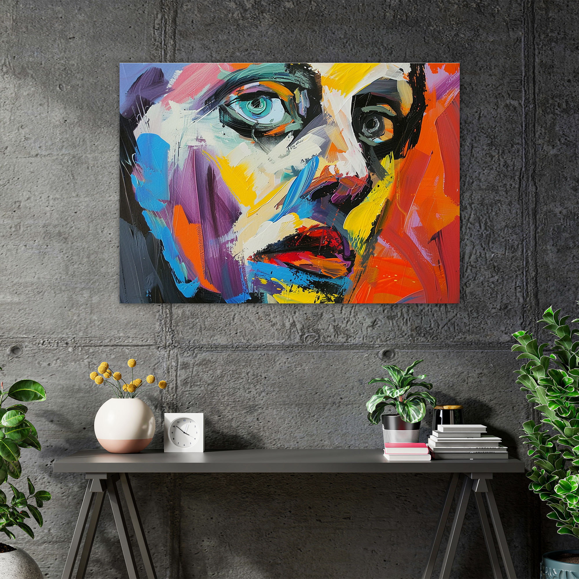 Expressive Picasso Portrait Canvas Print - Pablo Picasso, Pablo Picasso, Wall Art, Wall Decoration