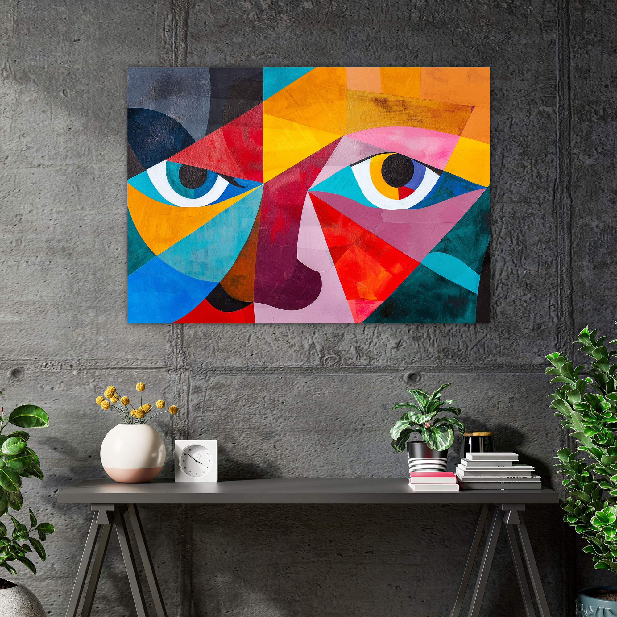 Pablo Picasso Soyut Geometrik Şekiller Kanvas Tablo - Pablo Picasso Kanvas Duvar Sanatı Ev Dekorasyonu