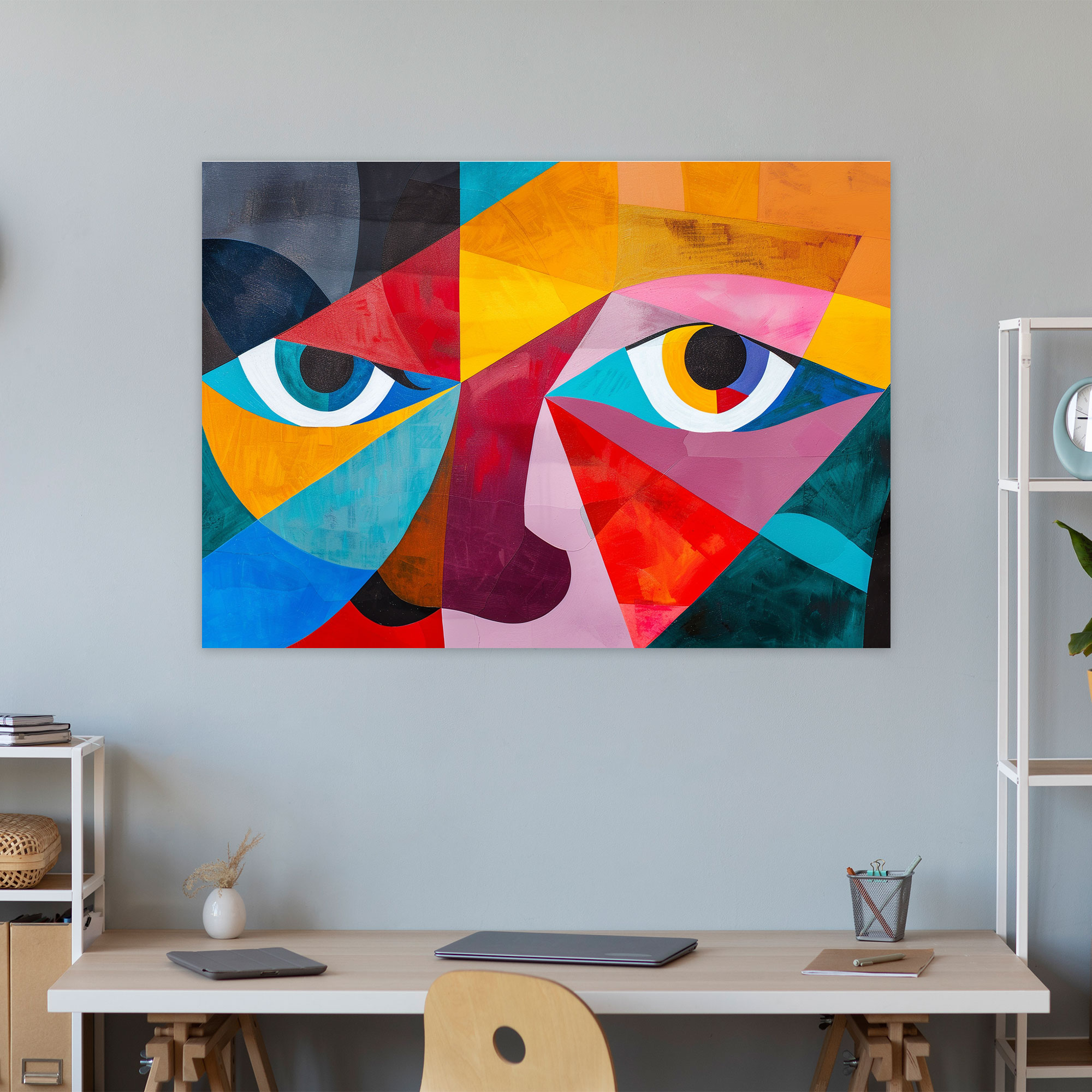 Pablo Picasso Soyut Geometrik Şekiller Kanvas Tablo - Pablo Picasso Kanvas Duvar Sanatı Ev Dekorasyonu