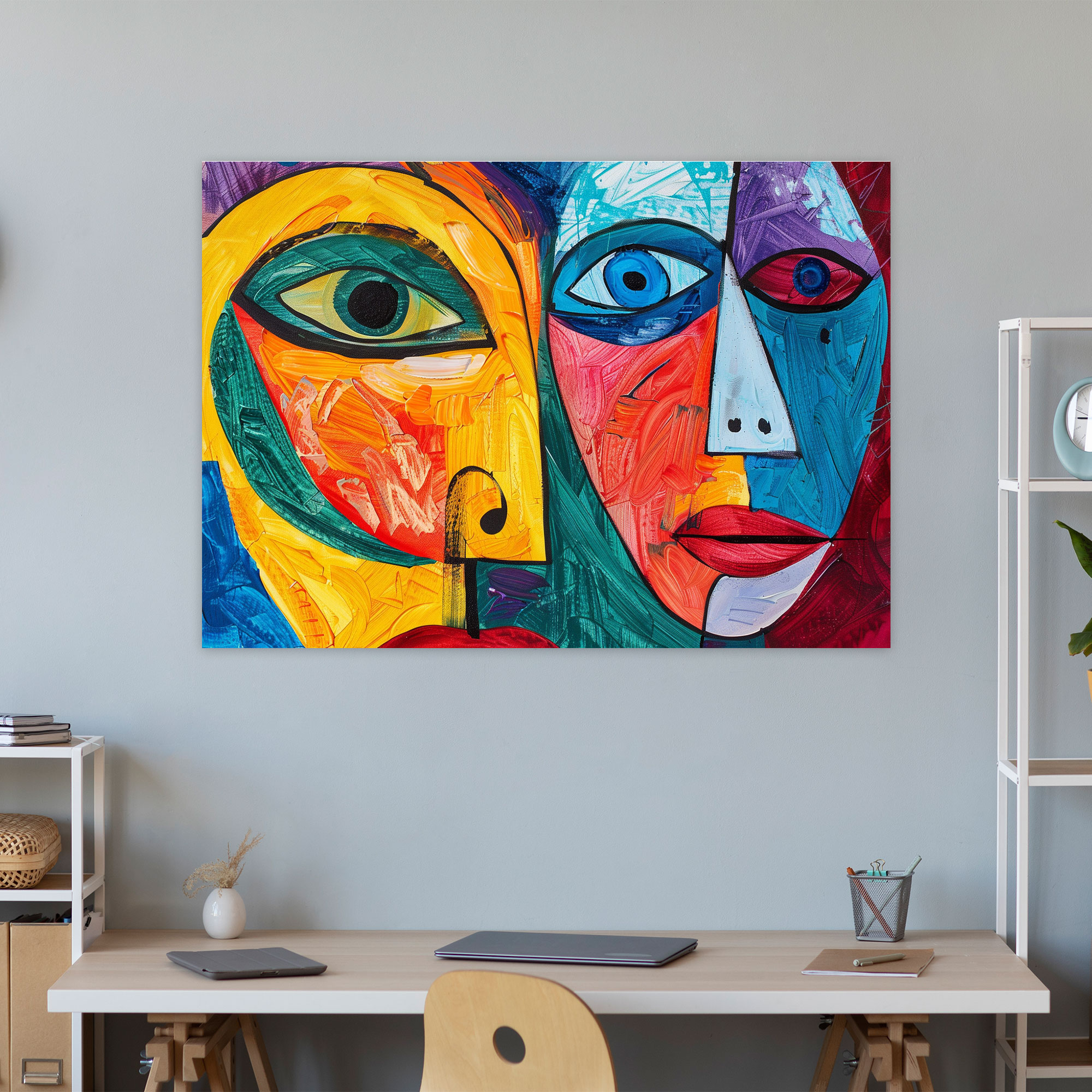 Pablo Picasso Surreal Faces Wall Art - Pablo Picasso, Home Decoration, Canvas Wall Art, Wall Decoration