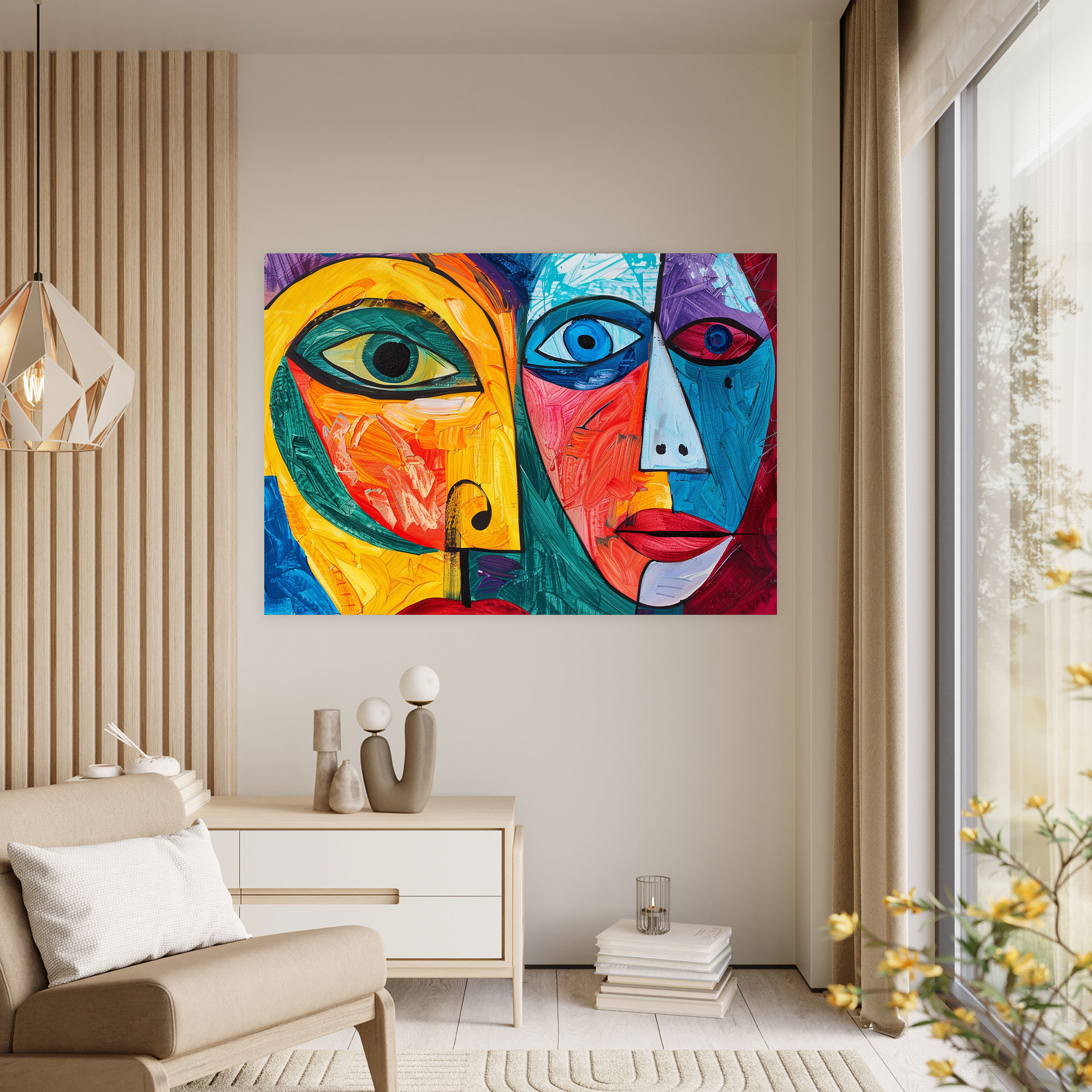 Pablo Picasso Surreal Faces Wall Art - Pablo Picasso, Home Decoration, Canvas Wall Art, Wall Decoration