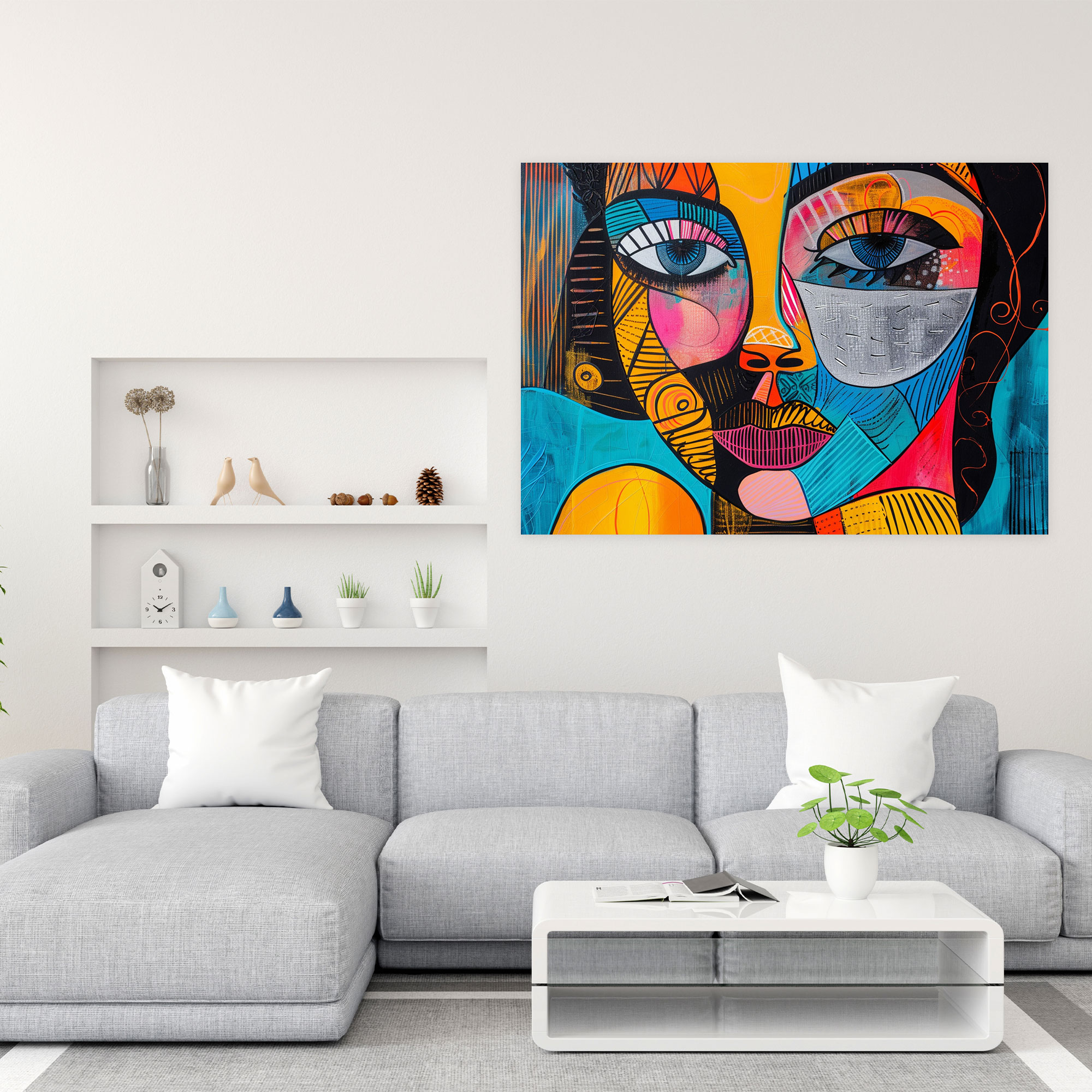 Picasso İlhamlı Duvar Sanatı - Pablo Picasso Duvar Dekorasyonu Ev Dekorasyonu Kanvas Tablo Sanatı